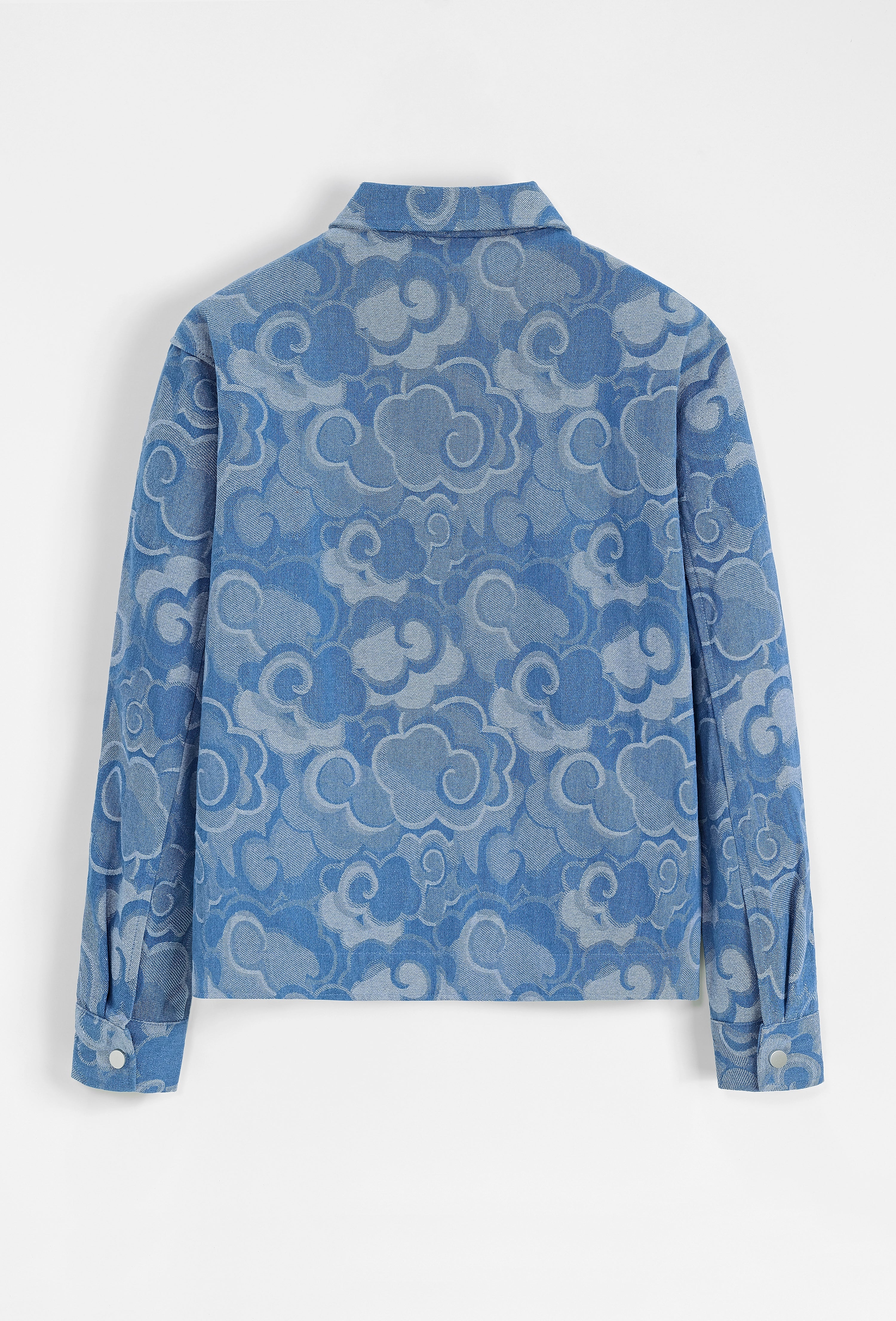 Ensemble veste et pantalon en jean à motif fleuri