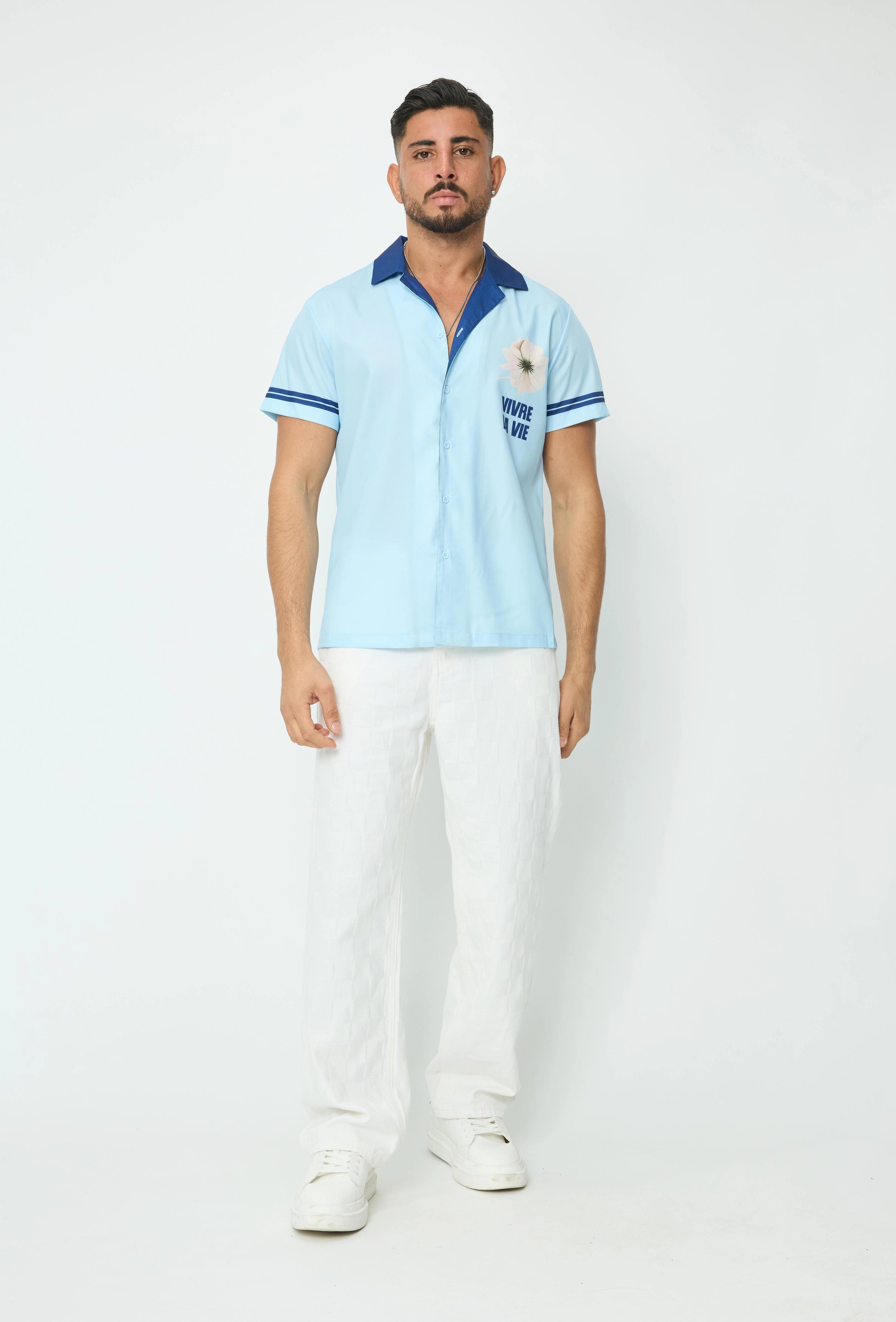 Chemise à manches courtes imprimée
