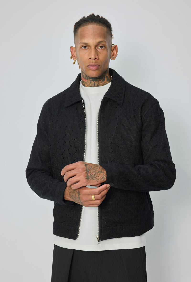 Veste zippée col rabattu