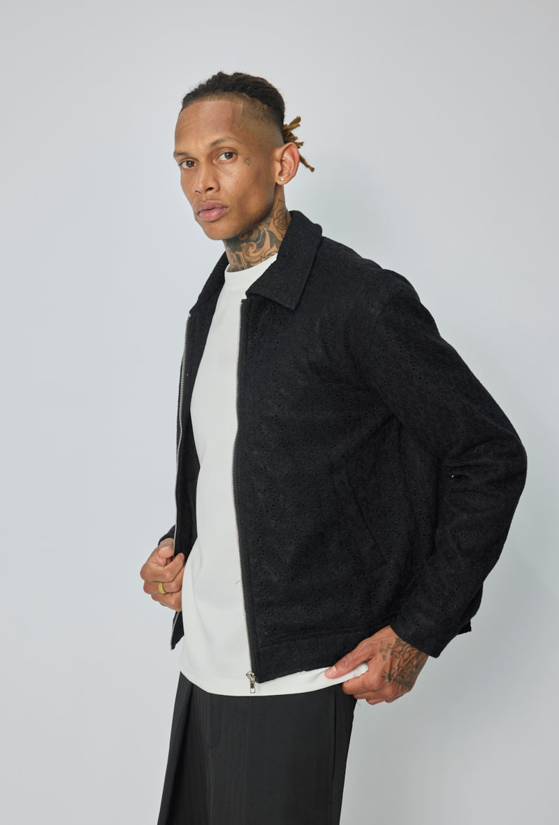 Veste zippée col rabattu