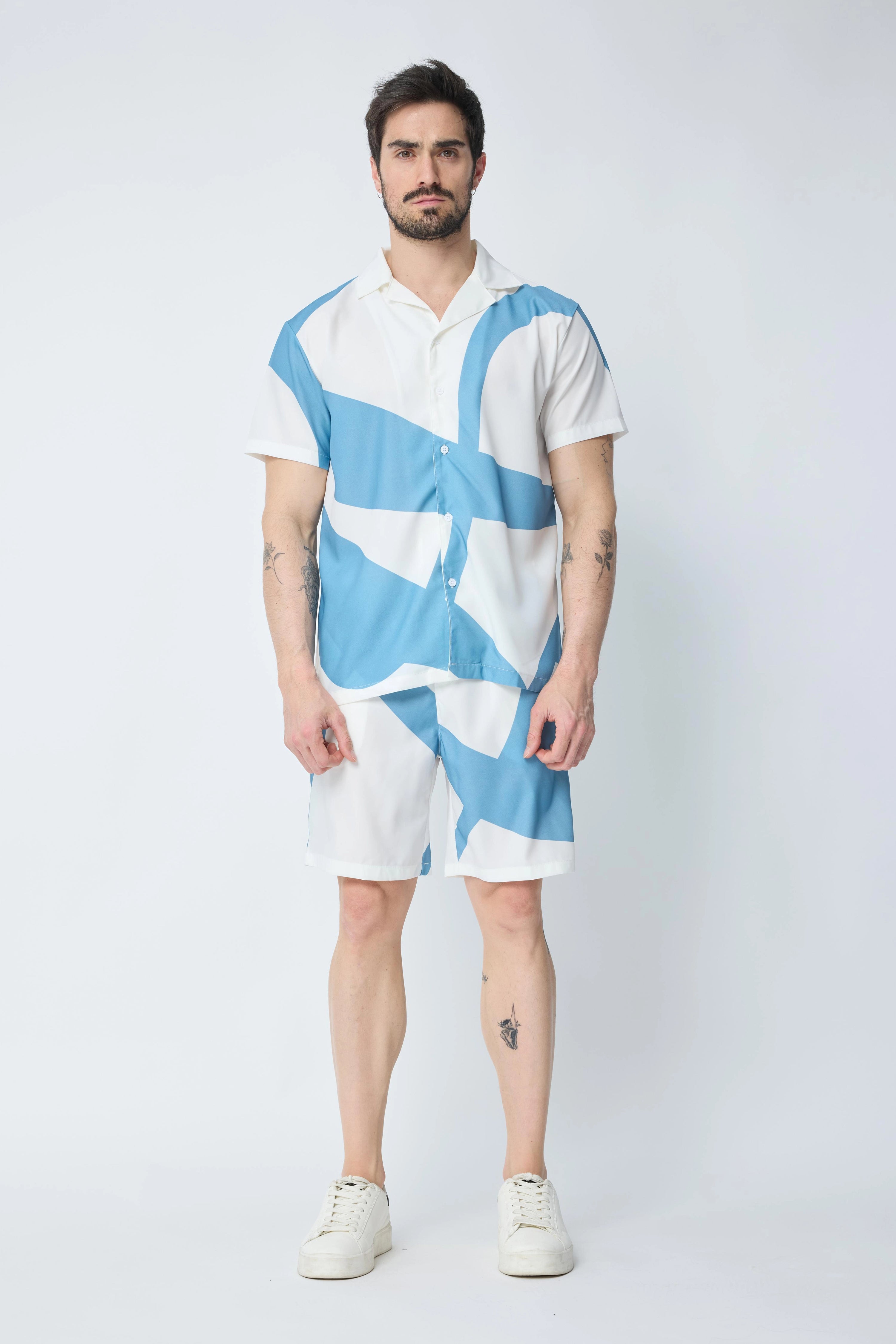 Ensemble chemise et short à motif