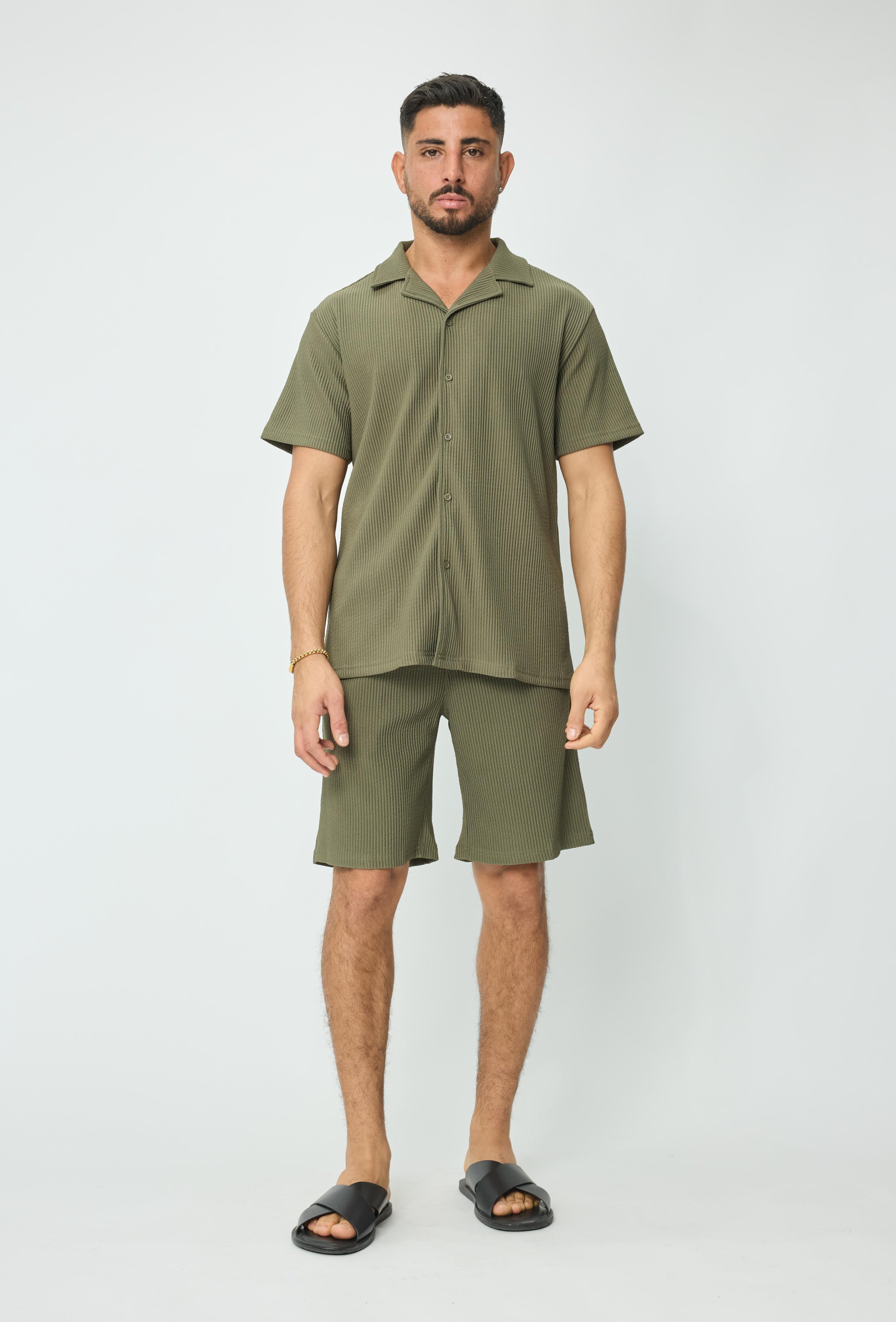 Ensemble chemise short uni
