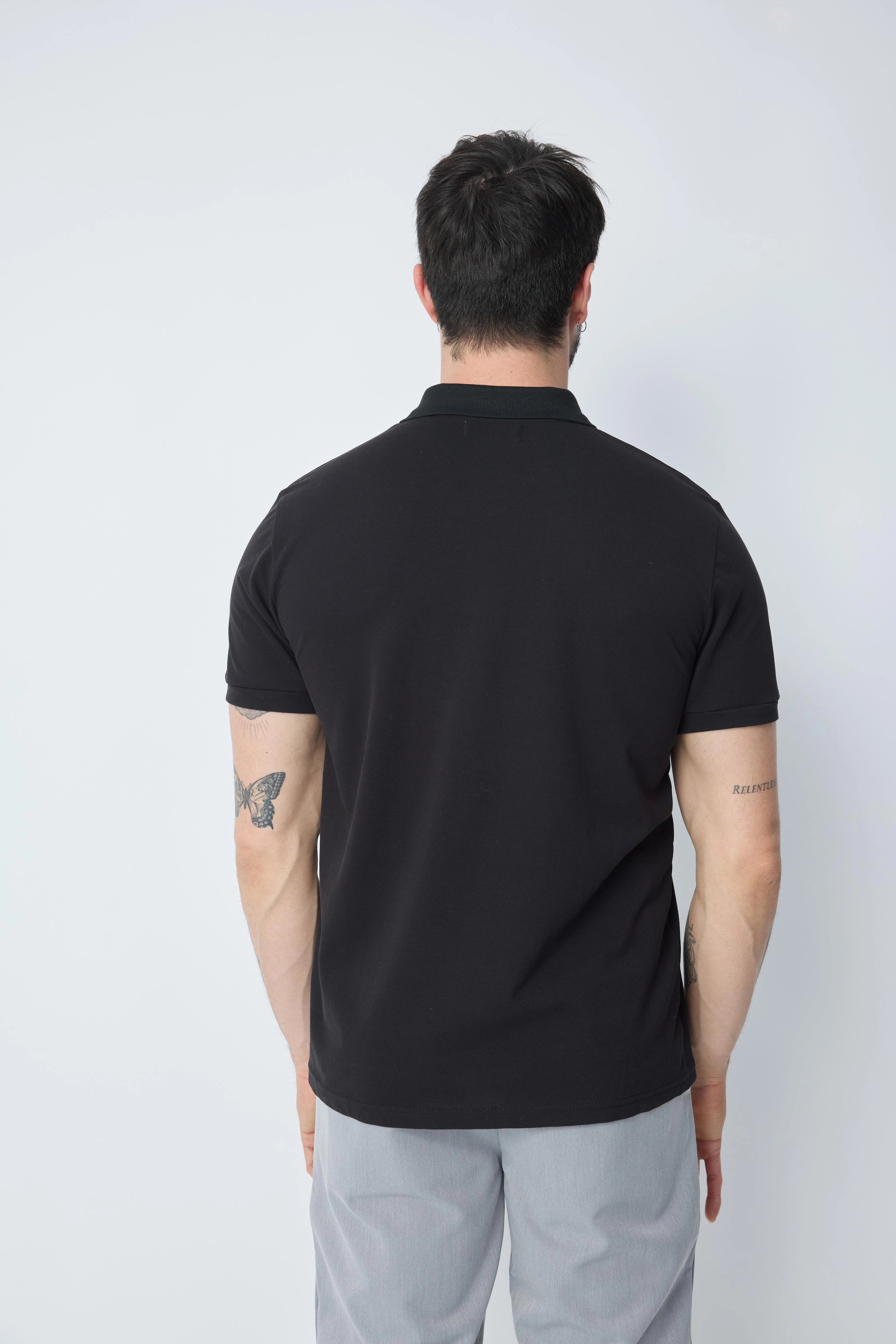 Polo à manches courtes avec col zippé