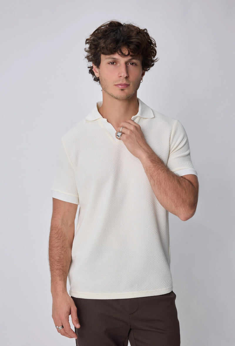 Polo effet tricot