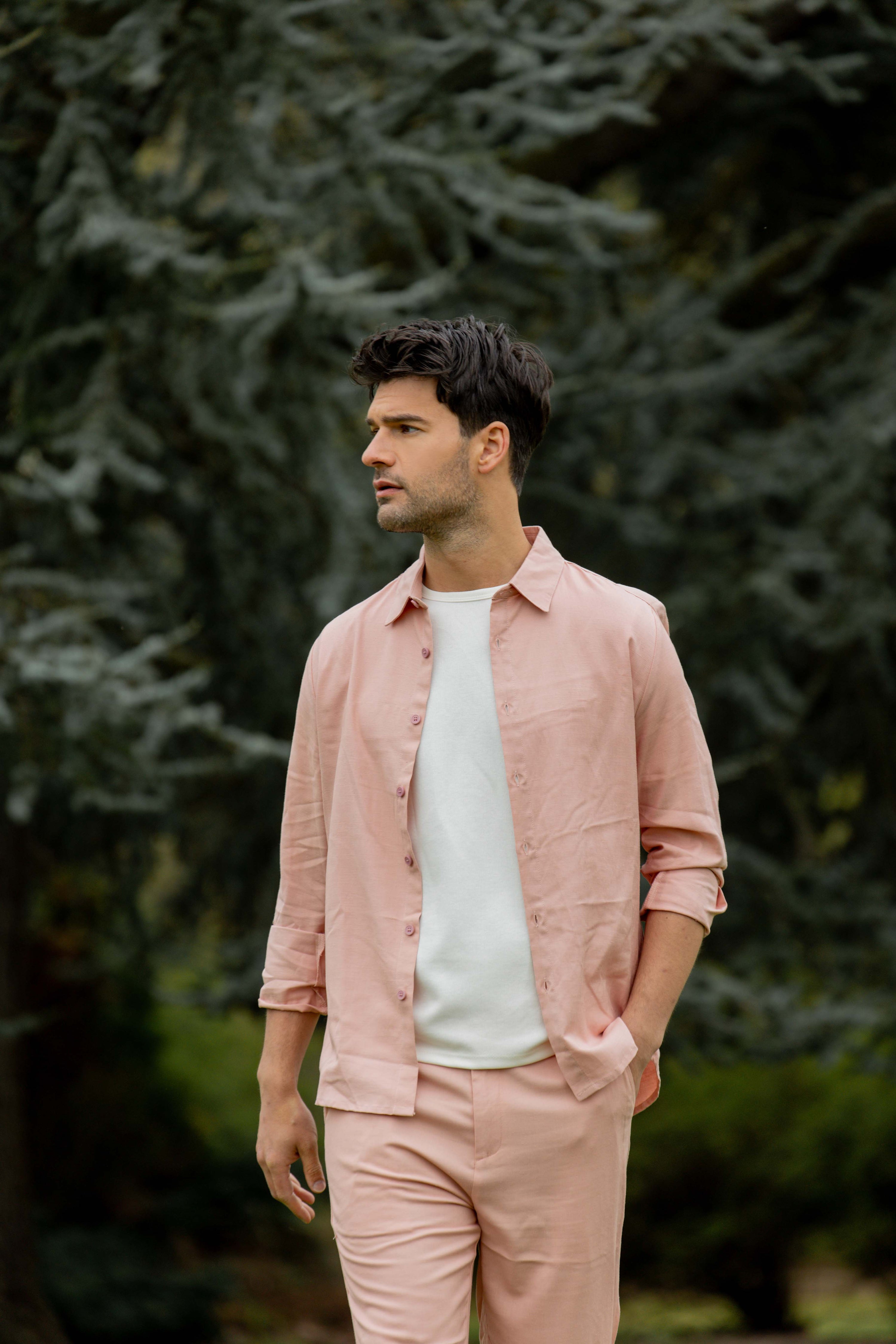 Chemise unie manches longues