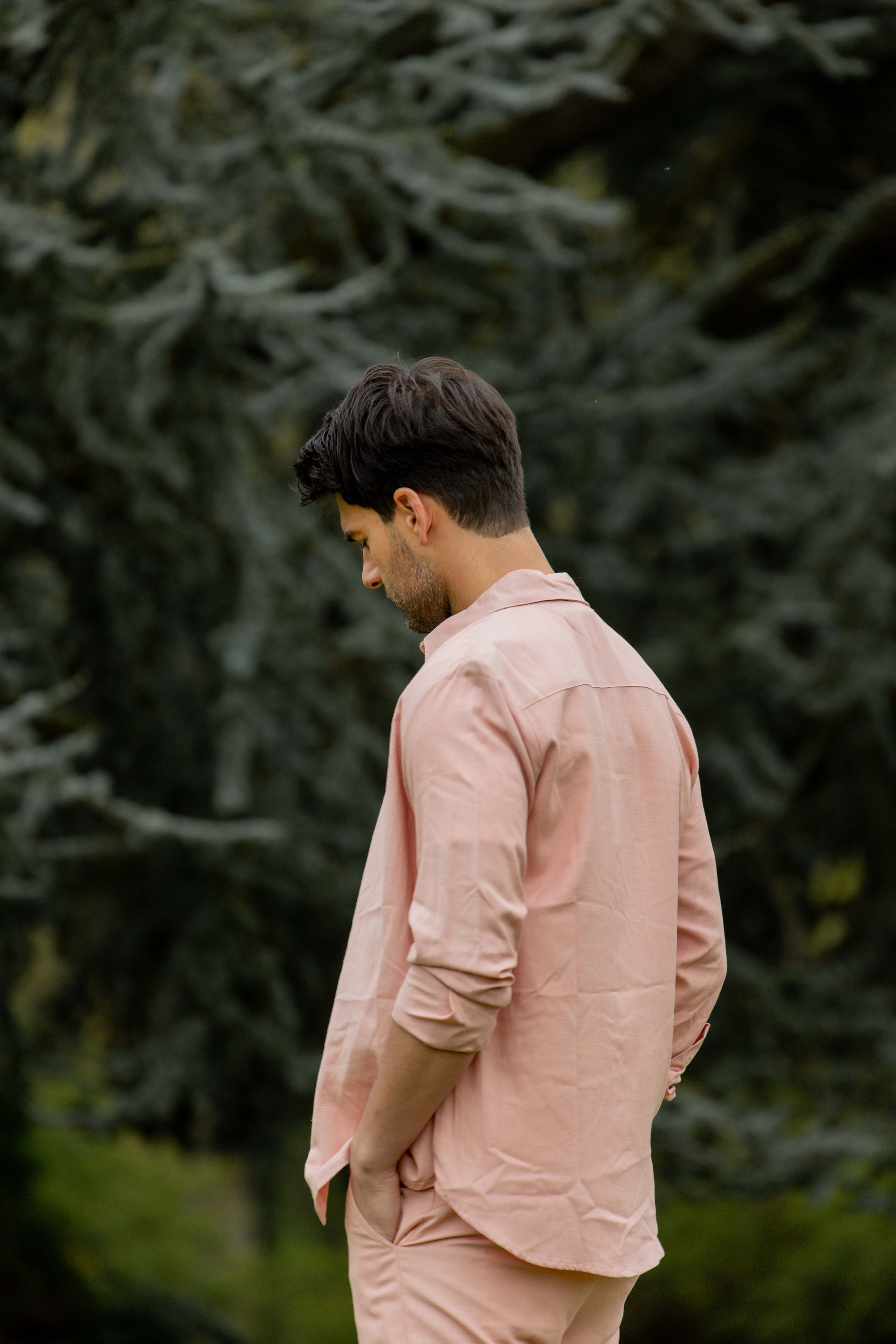 Chemise unie manches longues