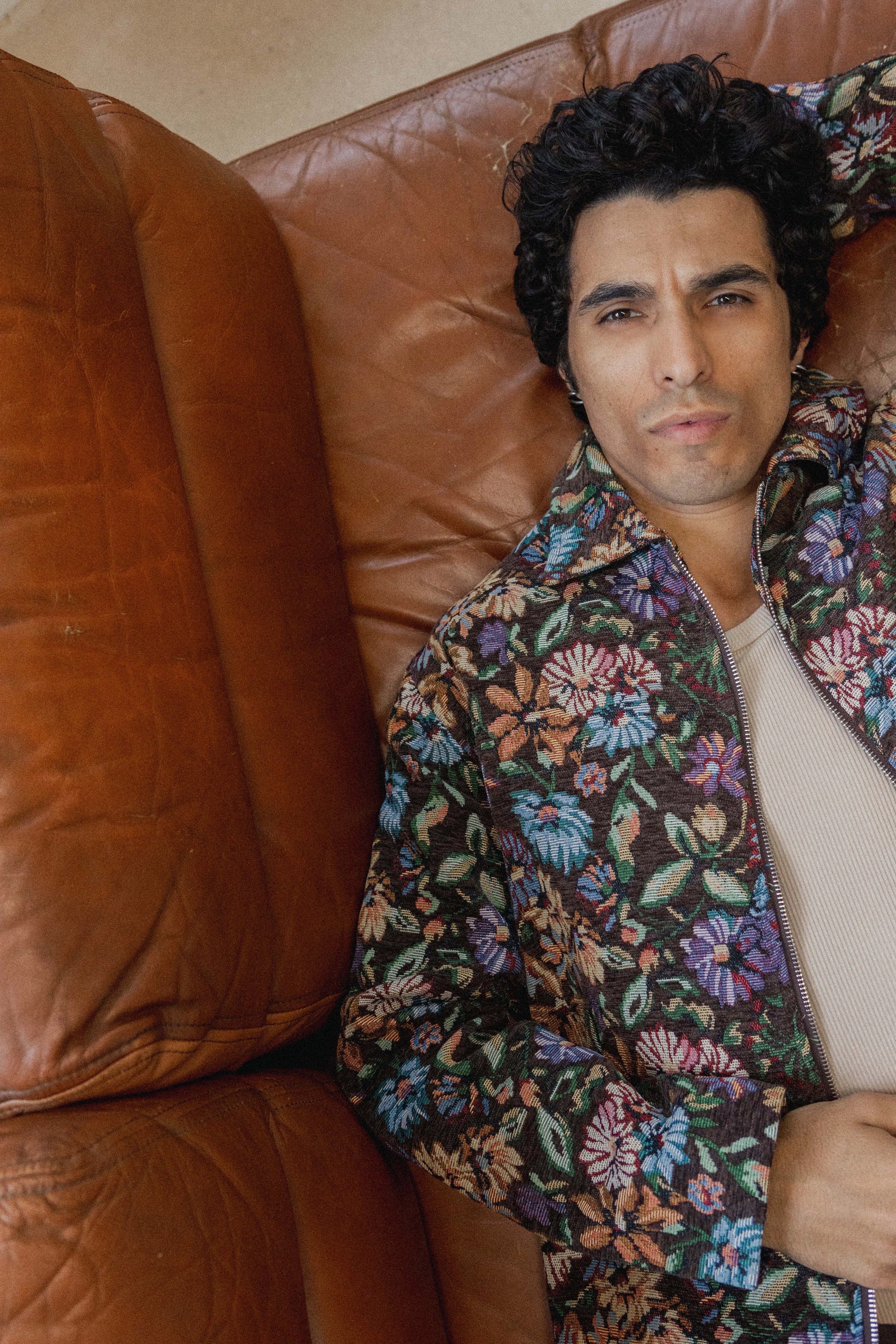 Veste à motif fleuri