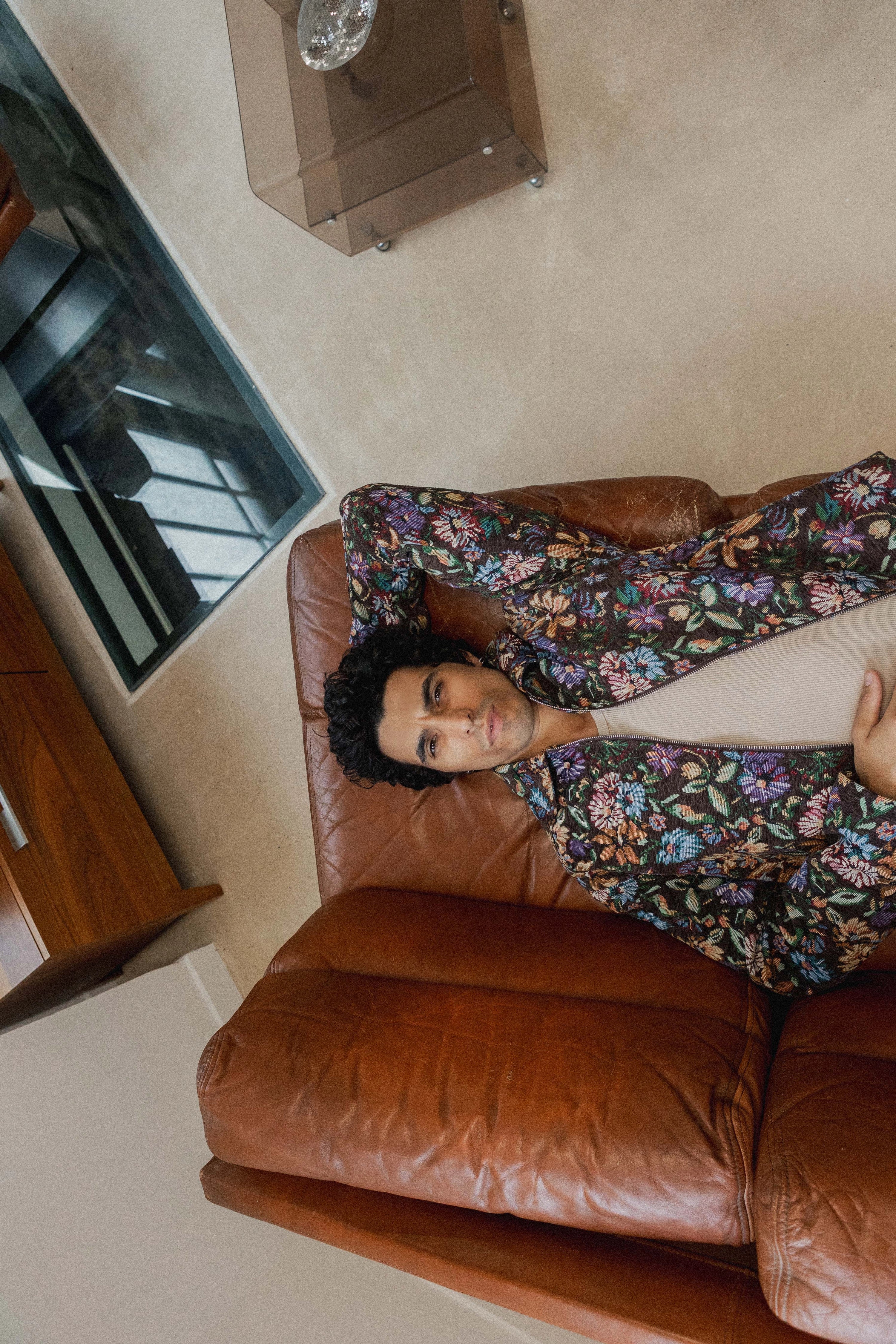 Veste à motif fleuri
