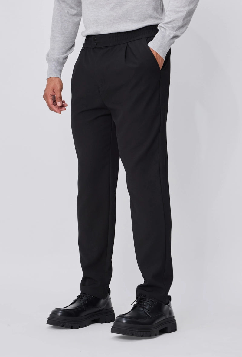 Pantalon homme uni chic avec poches latérales