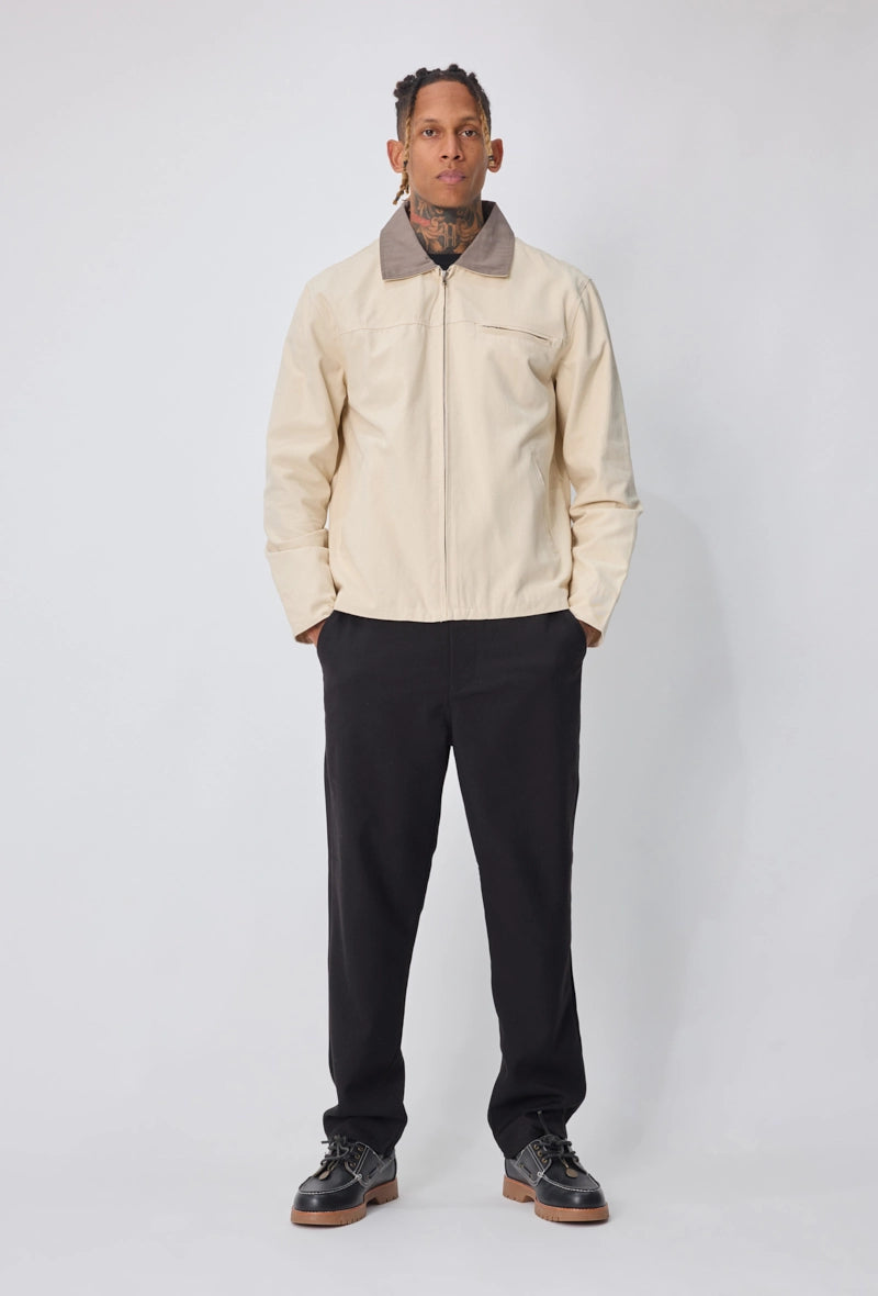 Veste homme façon polo avec fermeture zippée