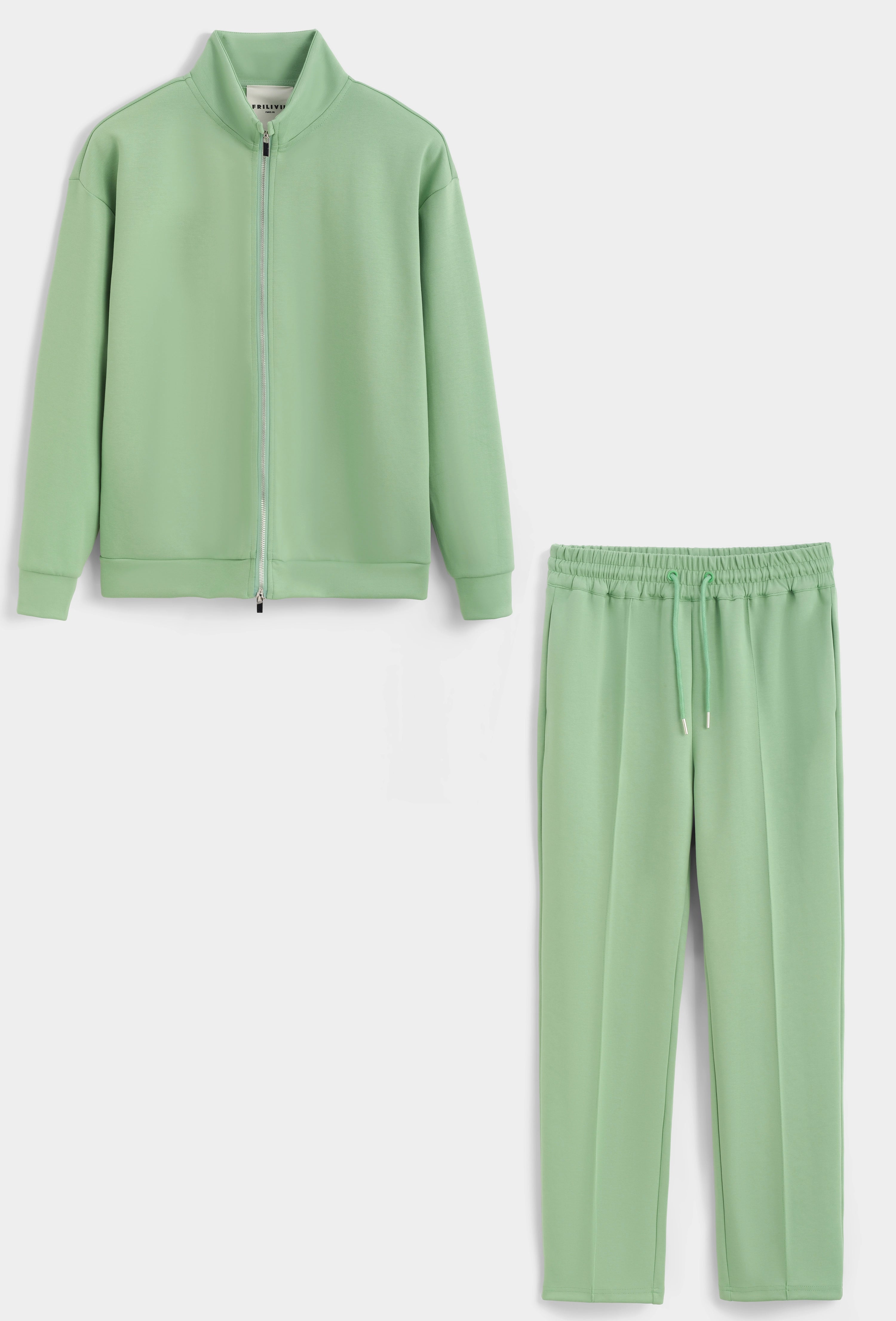 Ensemble veste pantalon uni sans capuche