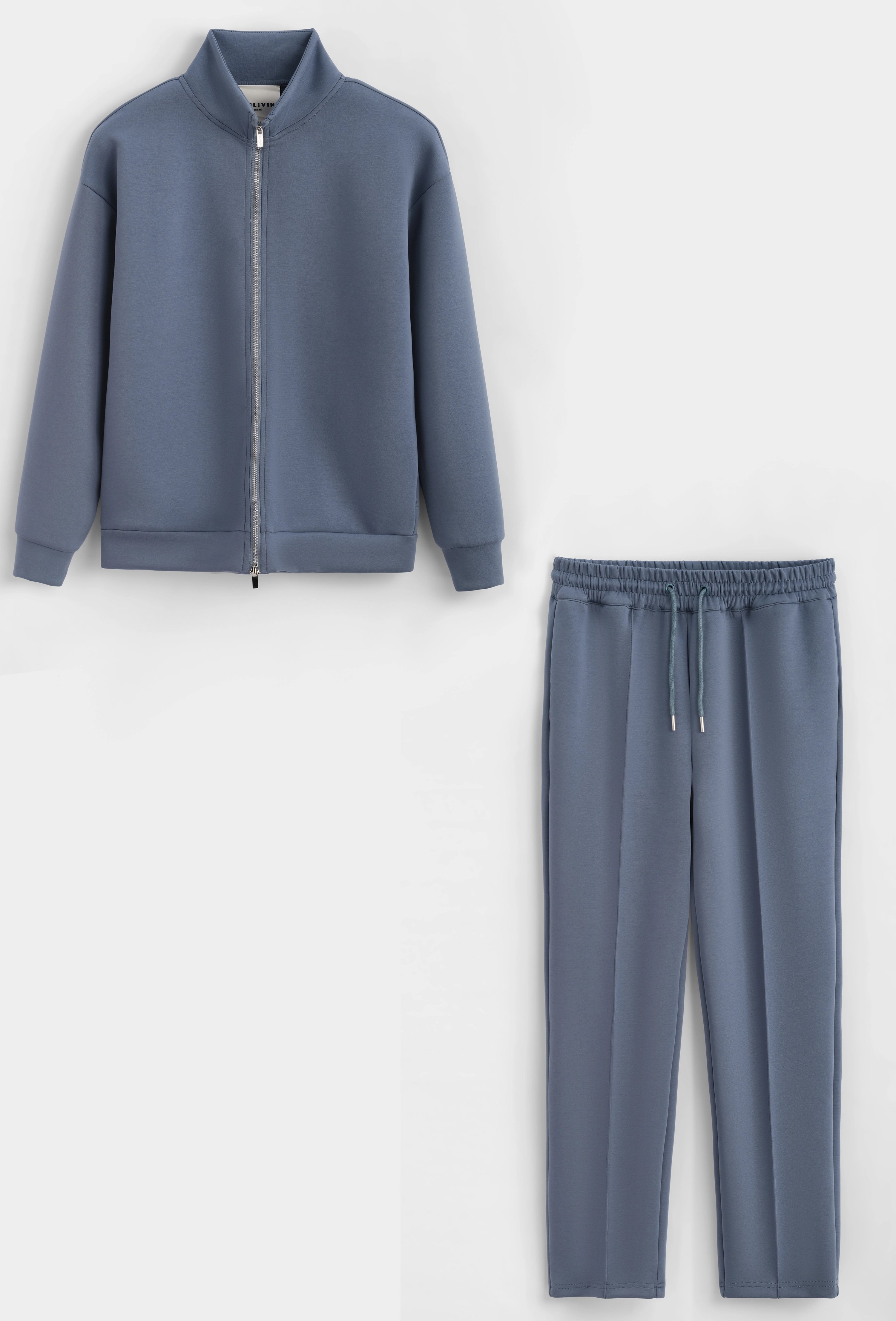 Ensemble veste pantalon uni sans capuche