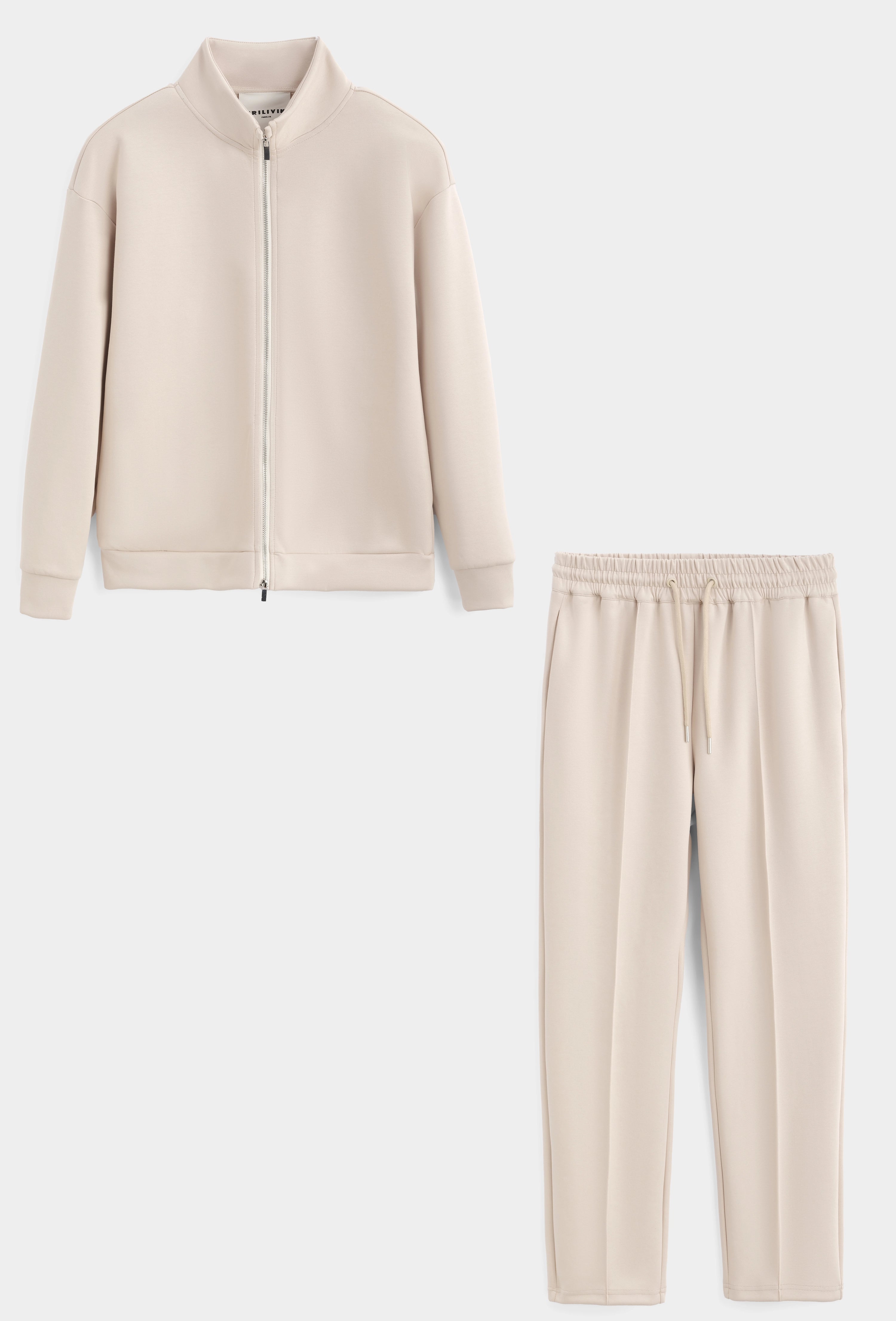 Ensemble veste pantalon uni sans capuche