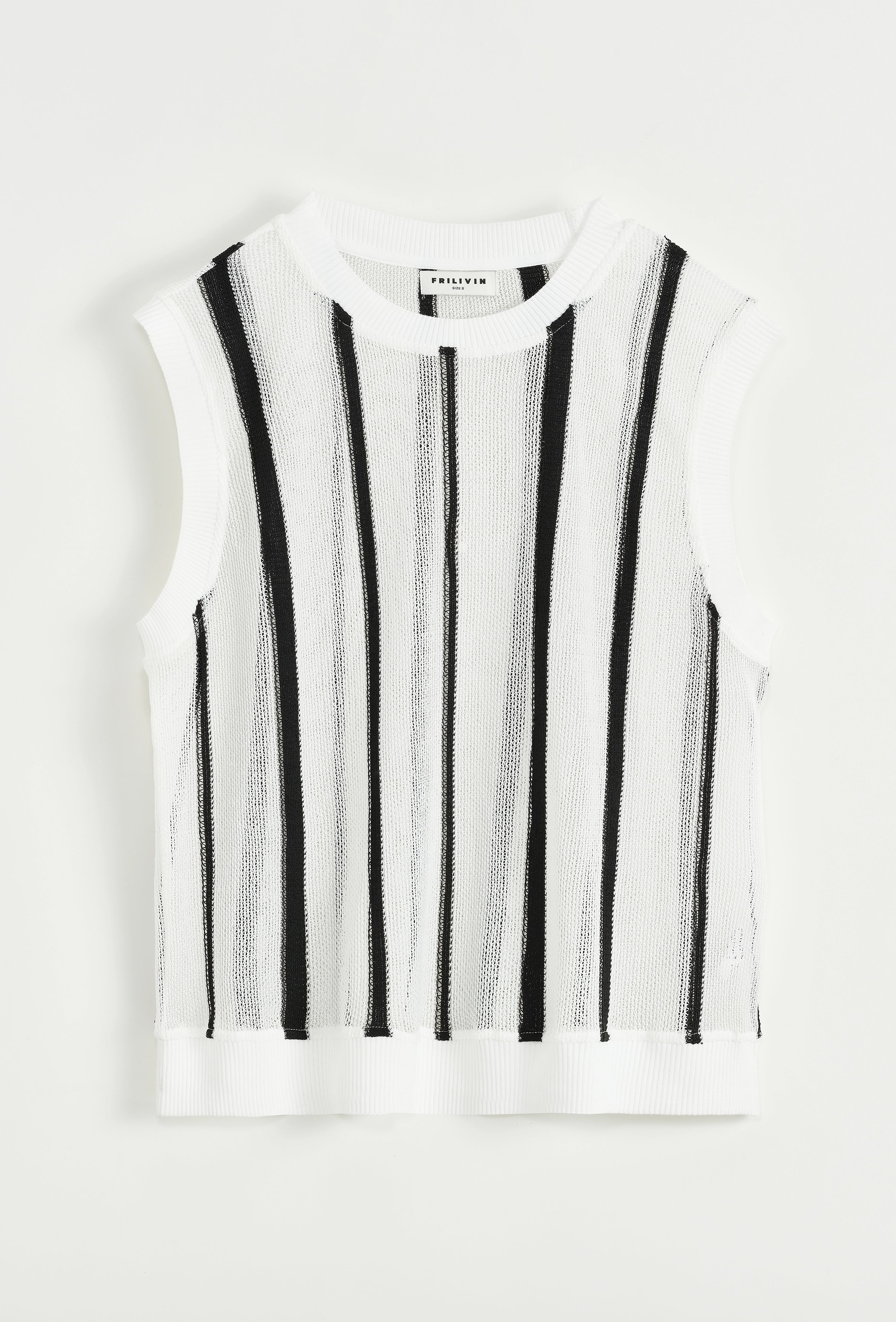 T-shirt débardeur blanc sans manches
