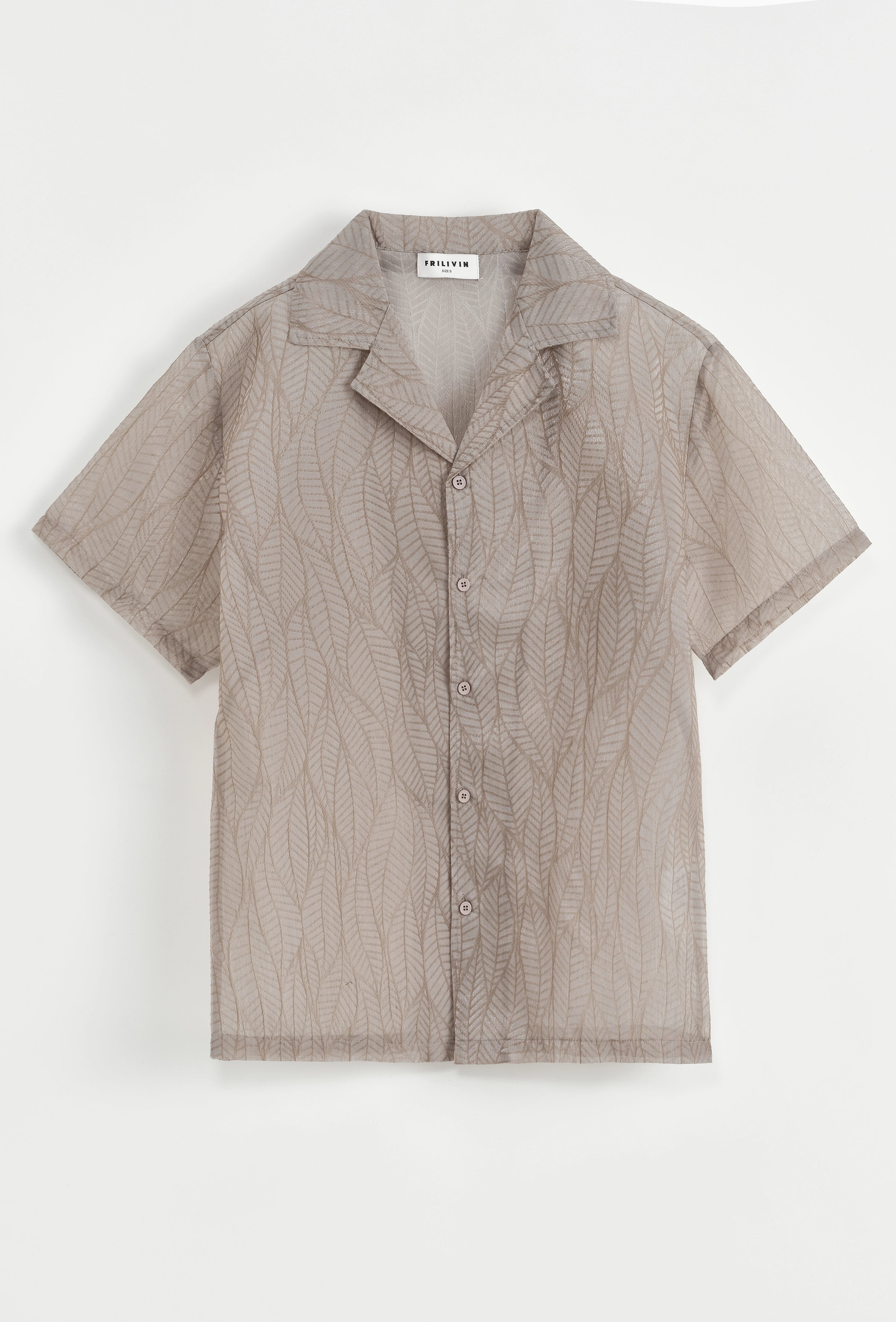 Chemise manches courtes transparente