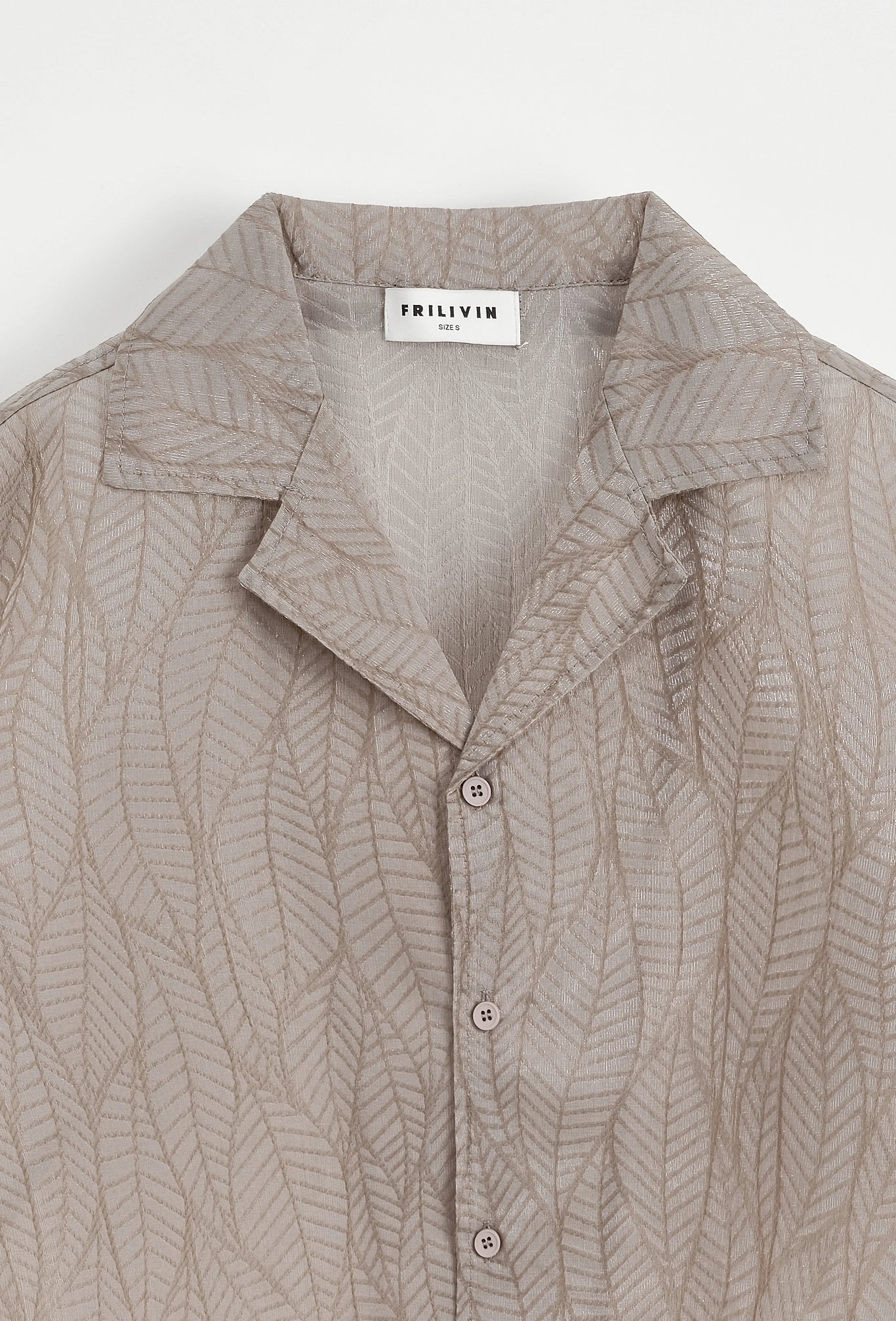 Chemise manches courtes transparente