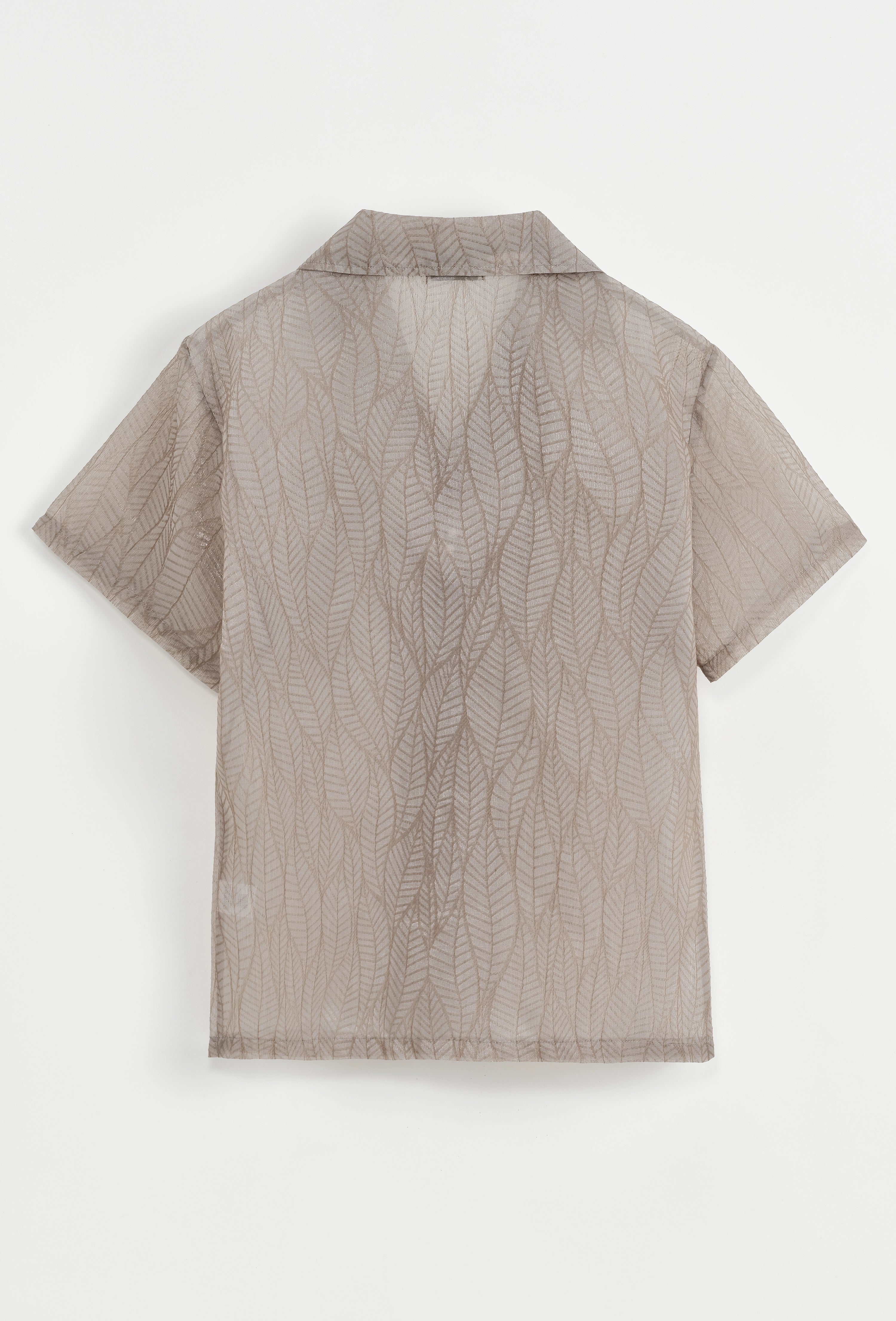 Chemise manches courtes transparente