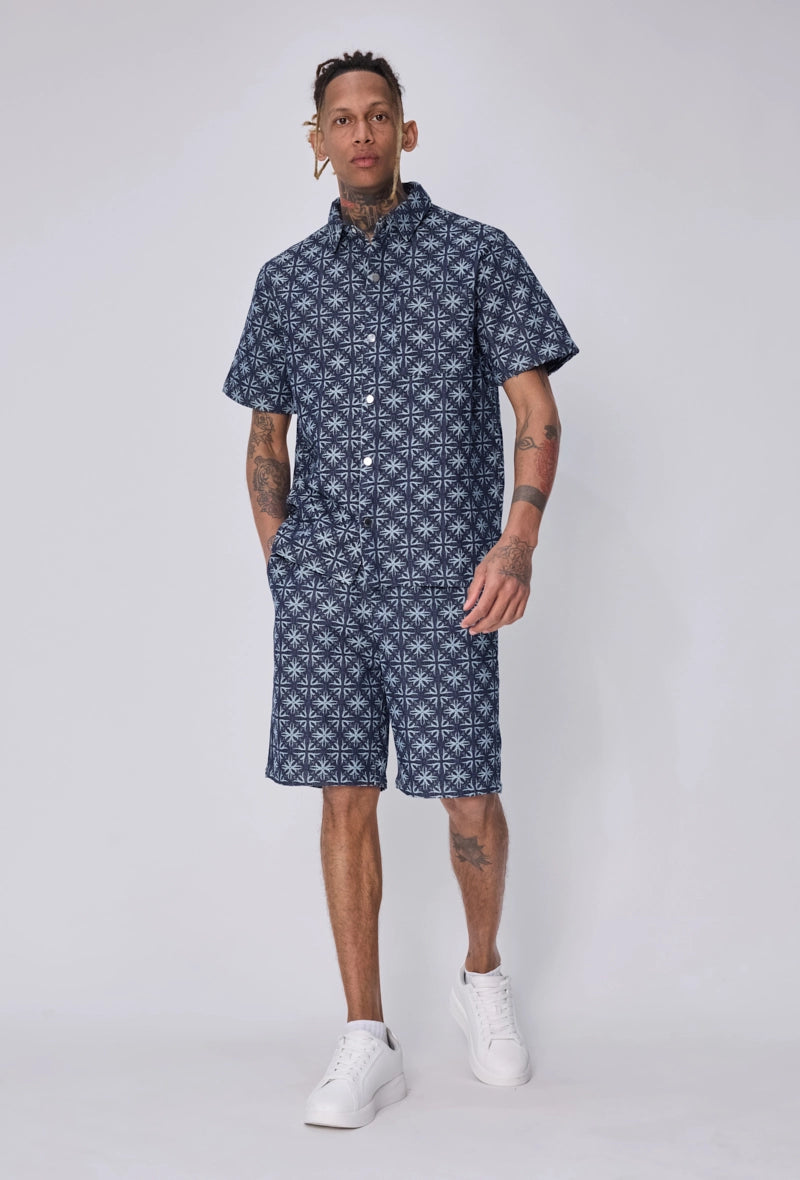 Ensemble chemise short imprimé