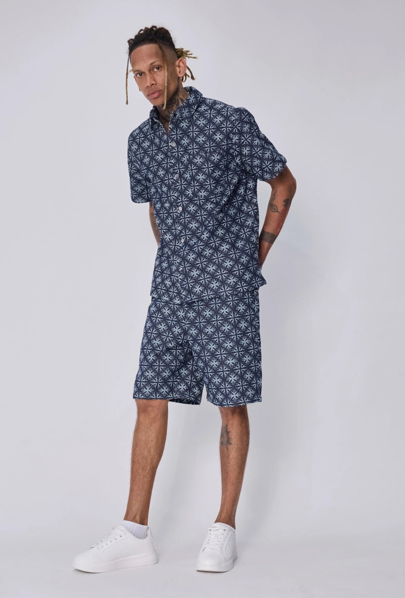 Ensemble chemise short imprimé