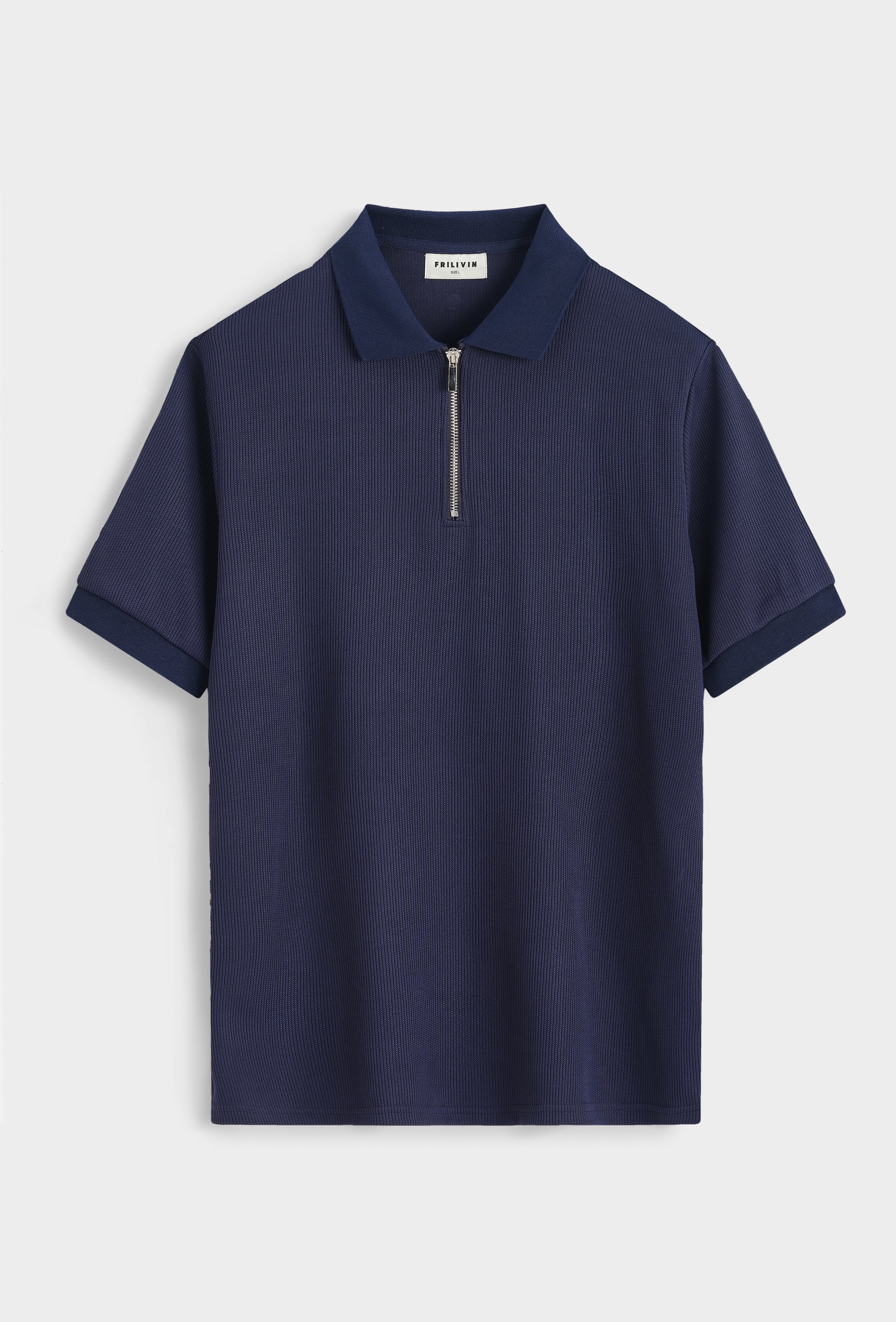 Polo zippé col classique