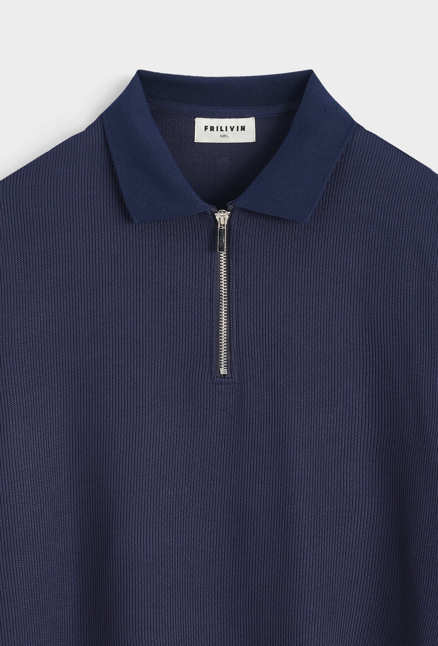 Polo zippé col classique