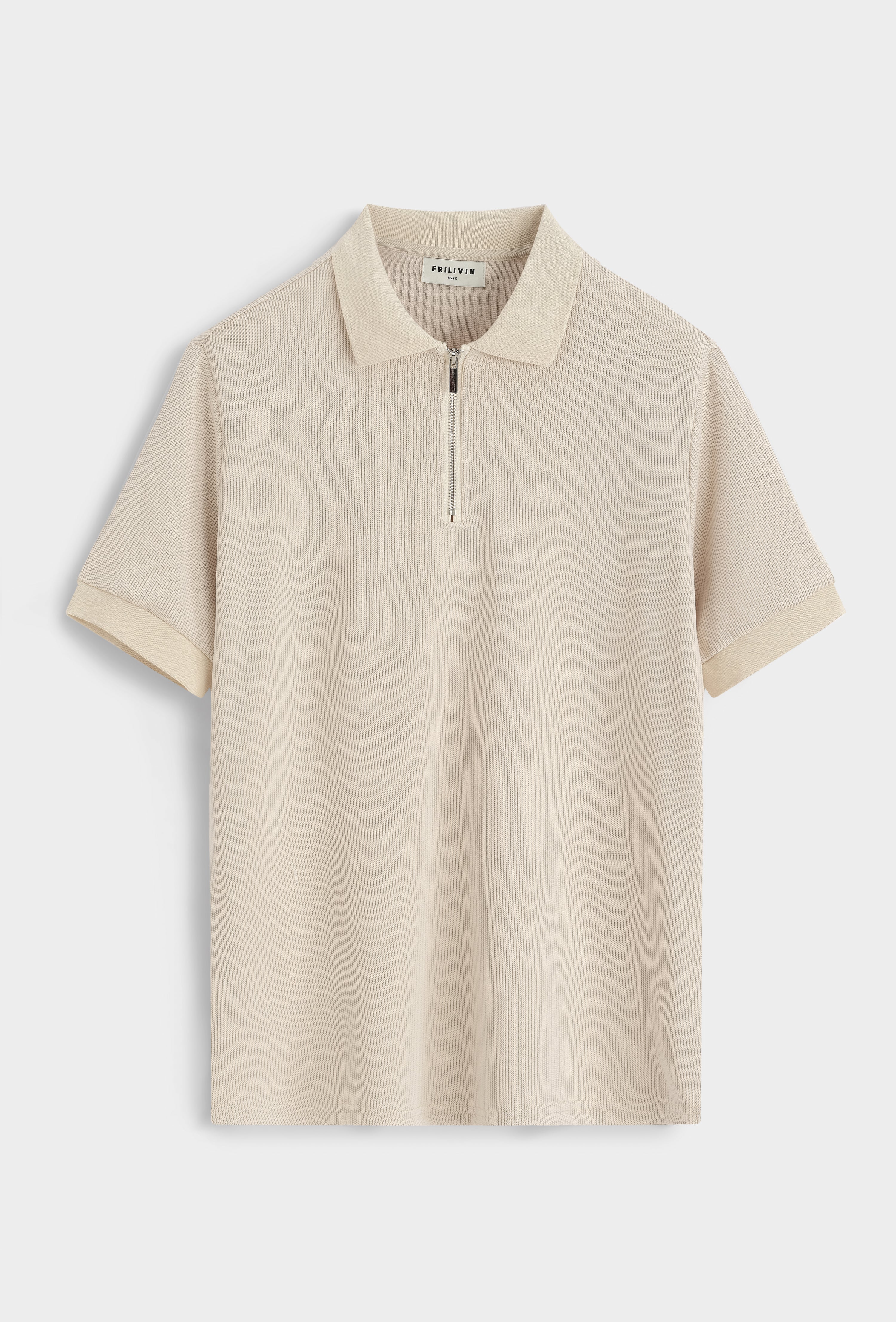 Polo zippé col classique