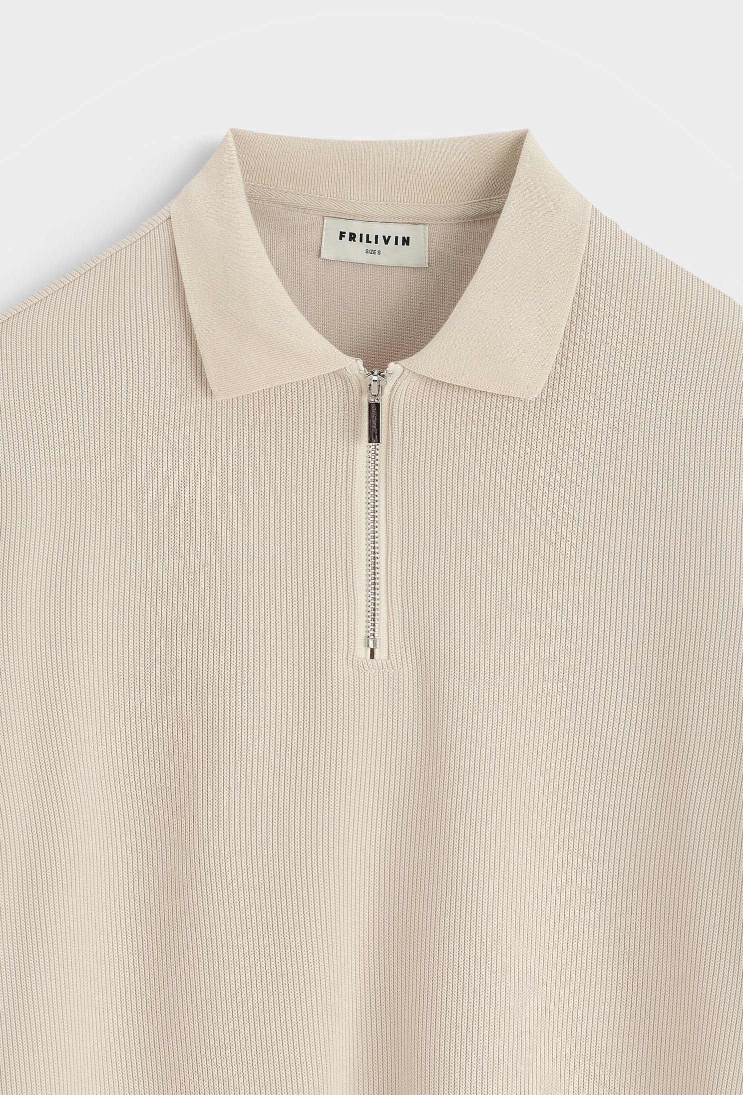 Polo zippé col classique