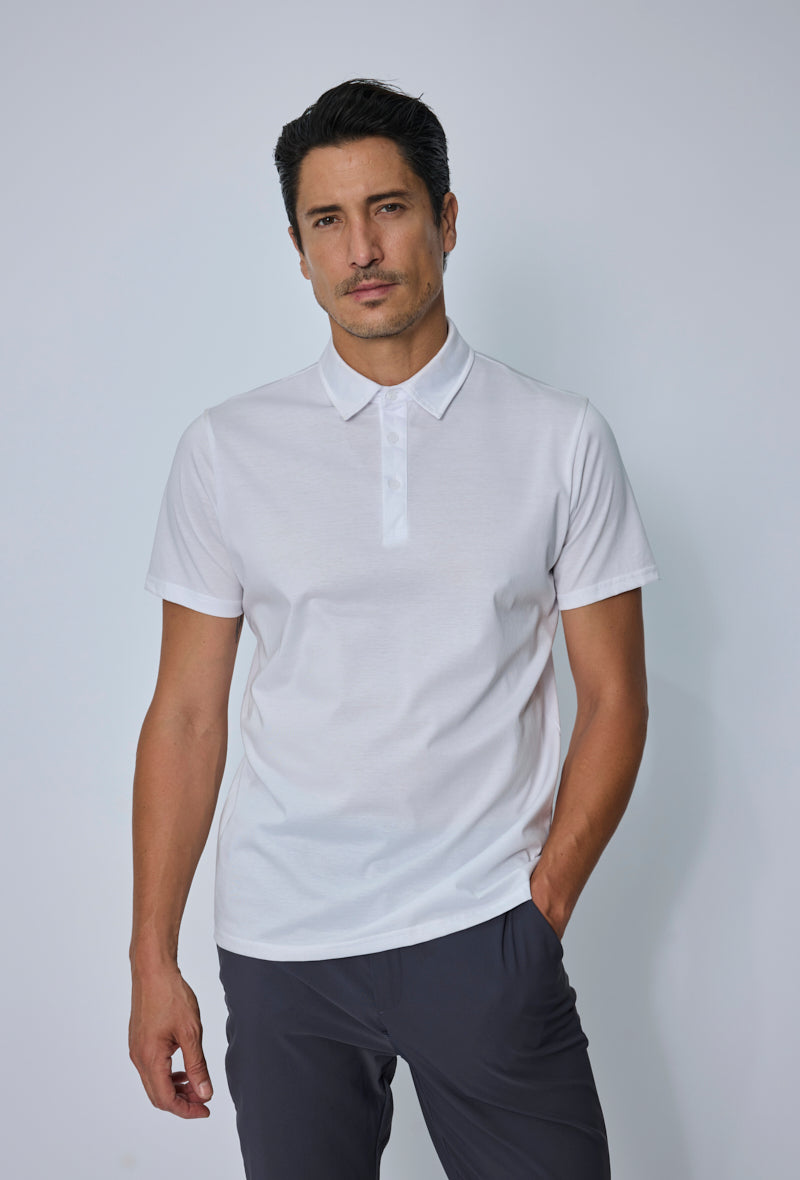 Polo col classique ajusté