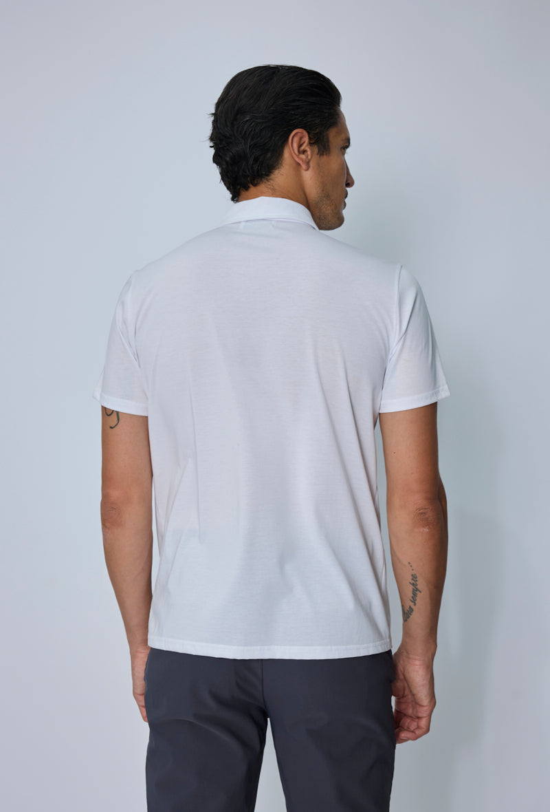 Polo col classique ajusté