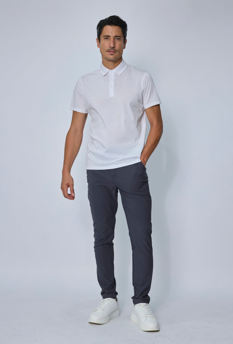 Polo col classique ajusté