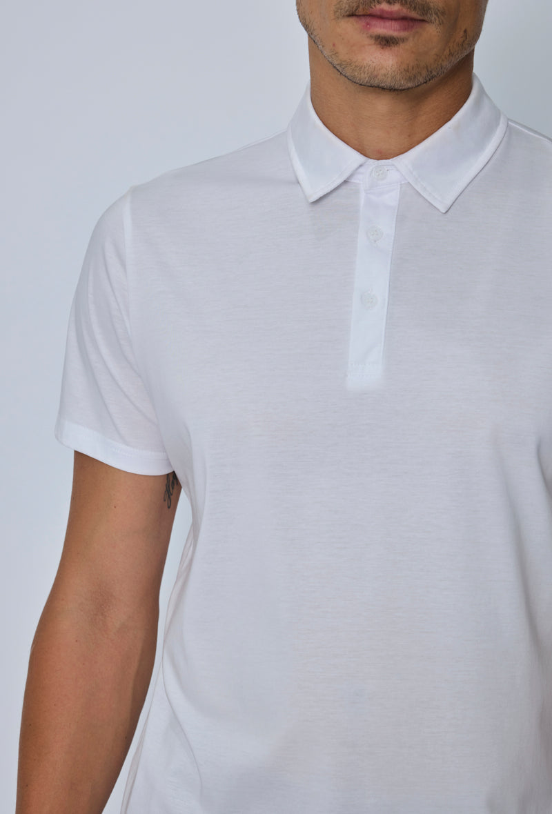 Polo col classique ajusté