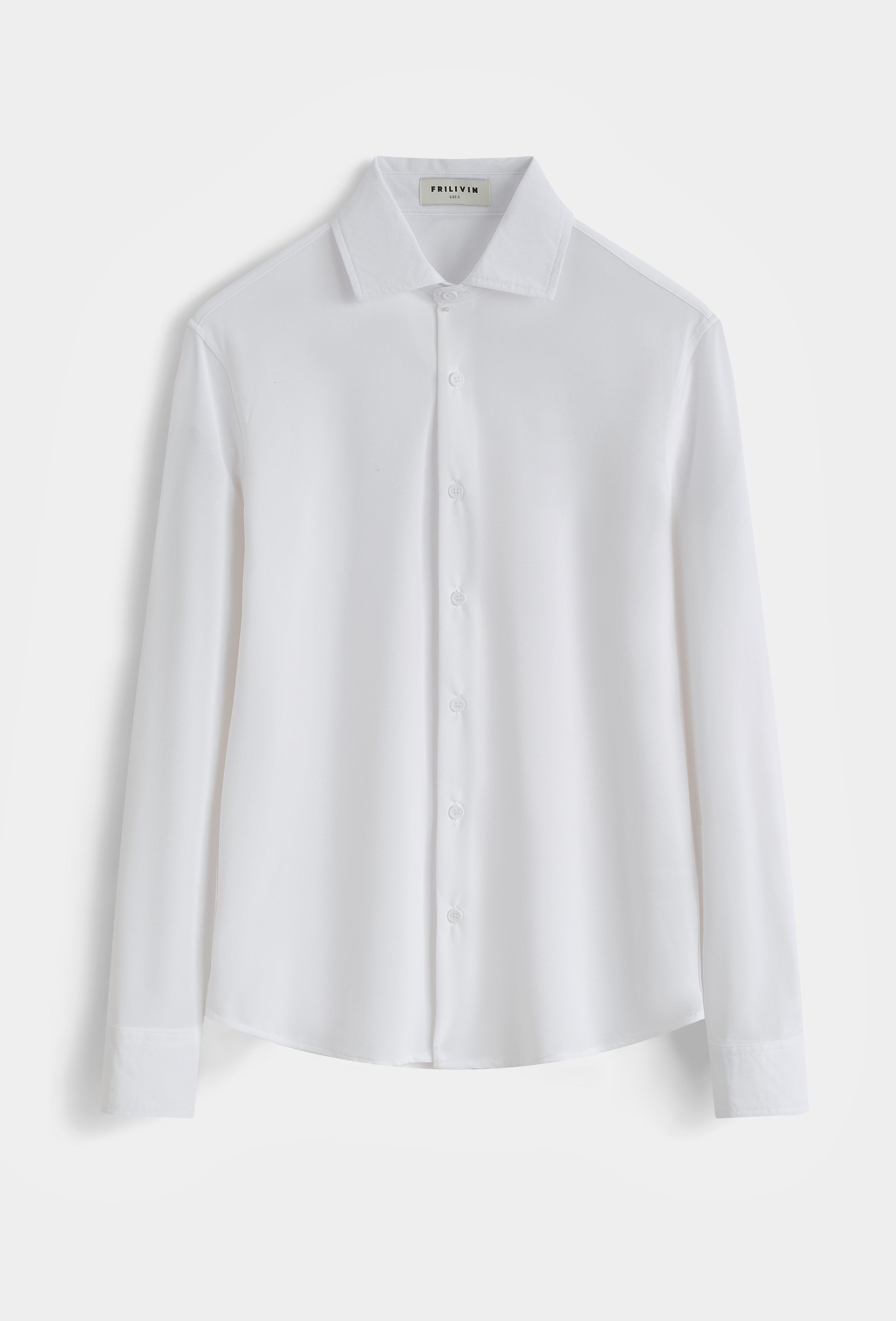 Chemise ajustée col italien