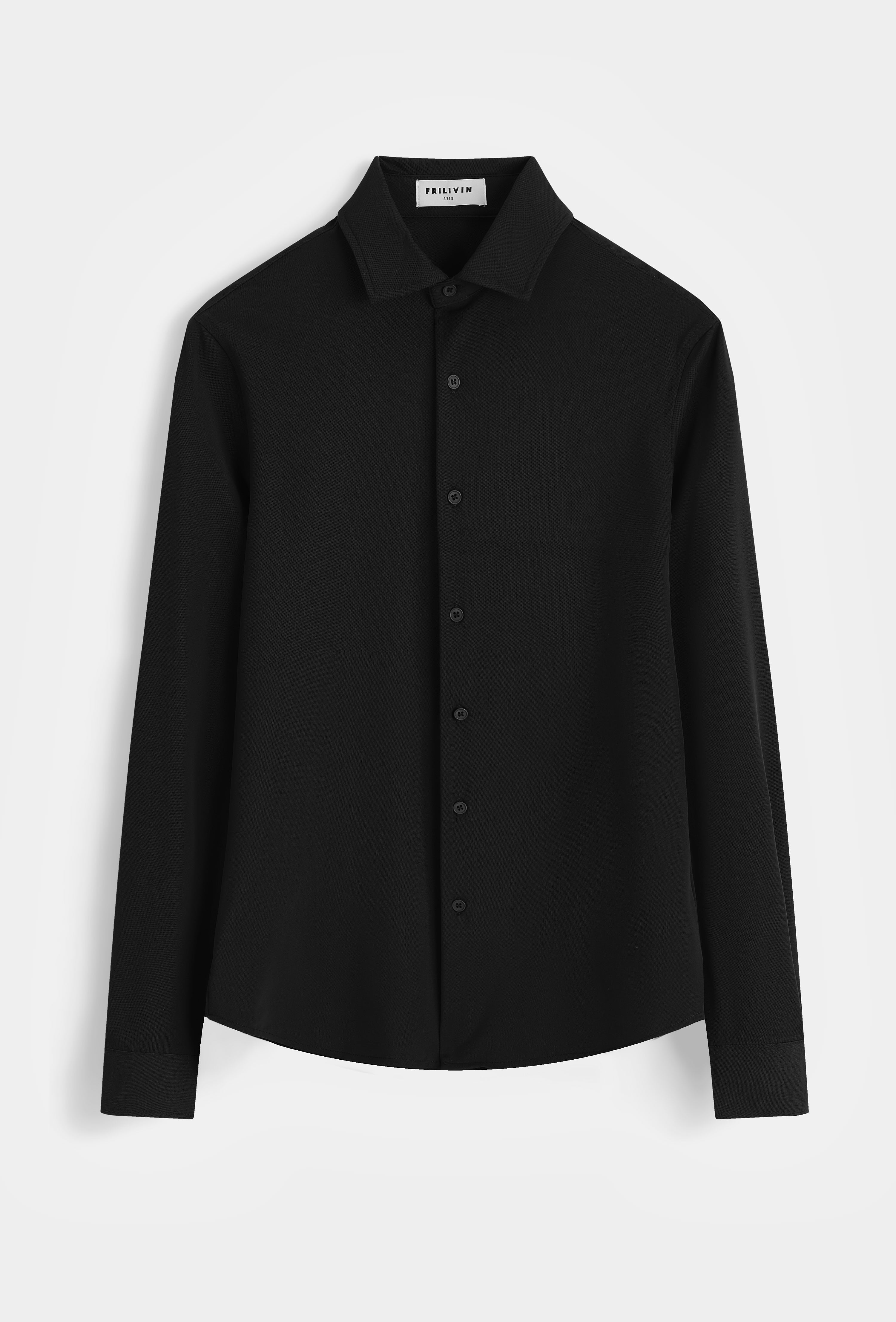 Chemise ajustée col italien