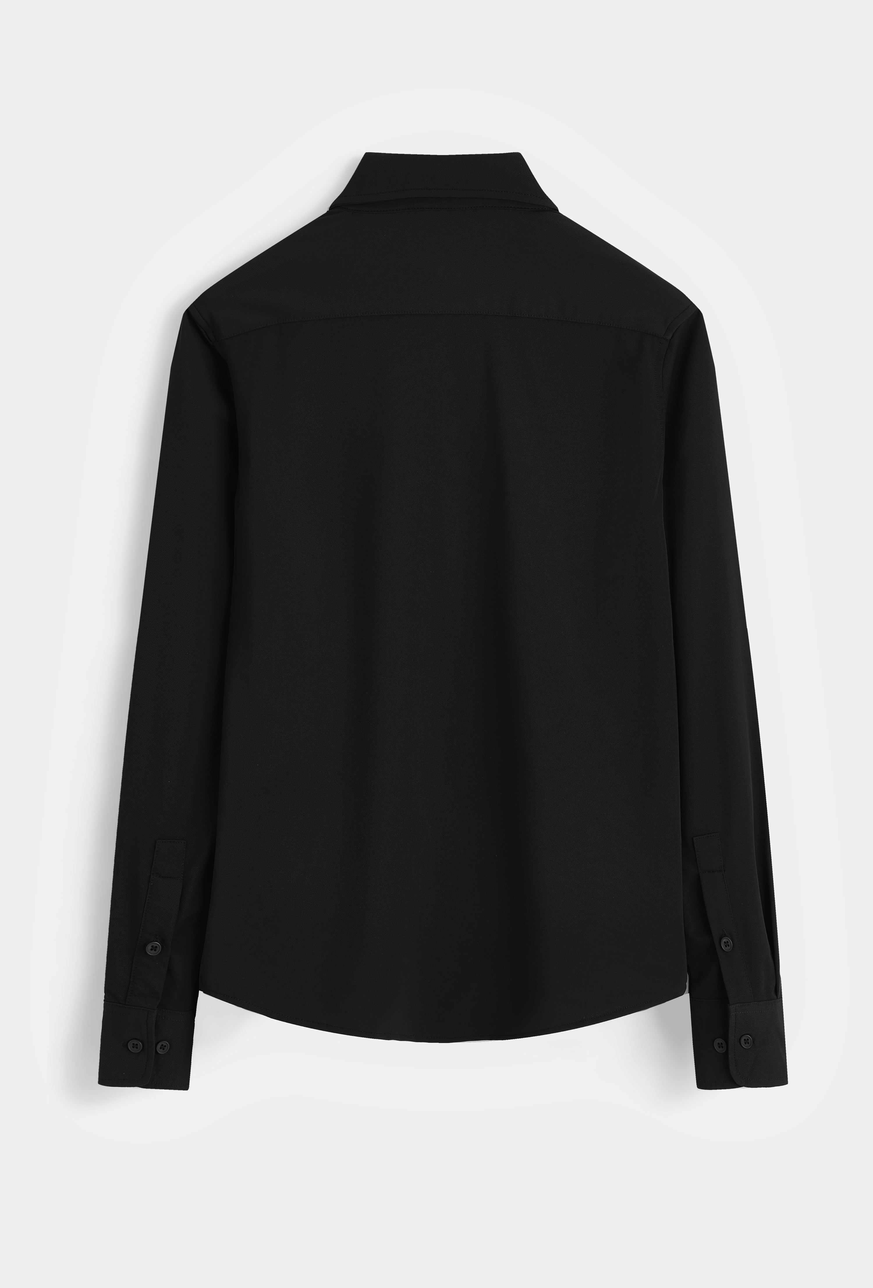 Chemise ajustée col italien