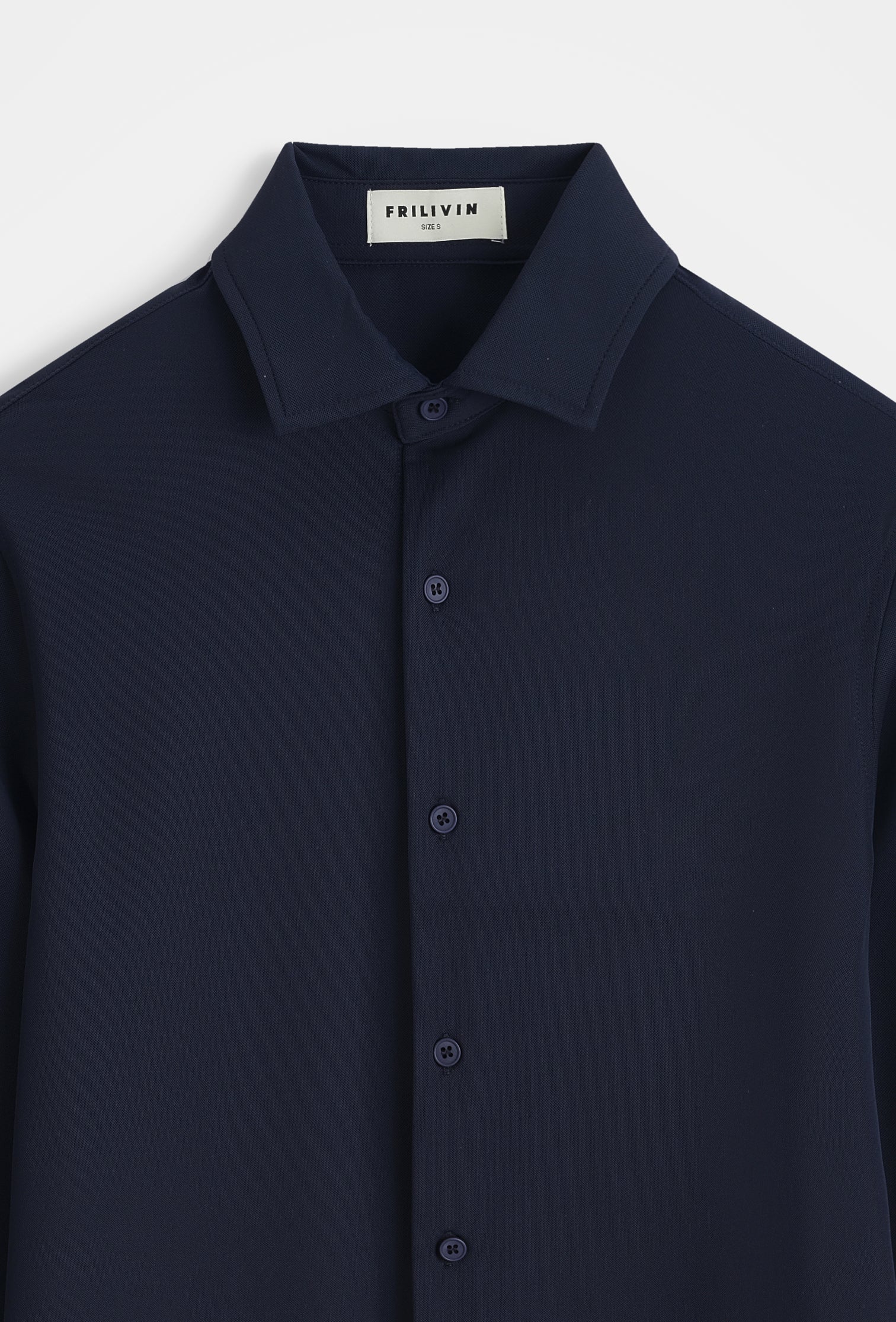 Chemise ajustée col italien