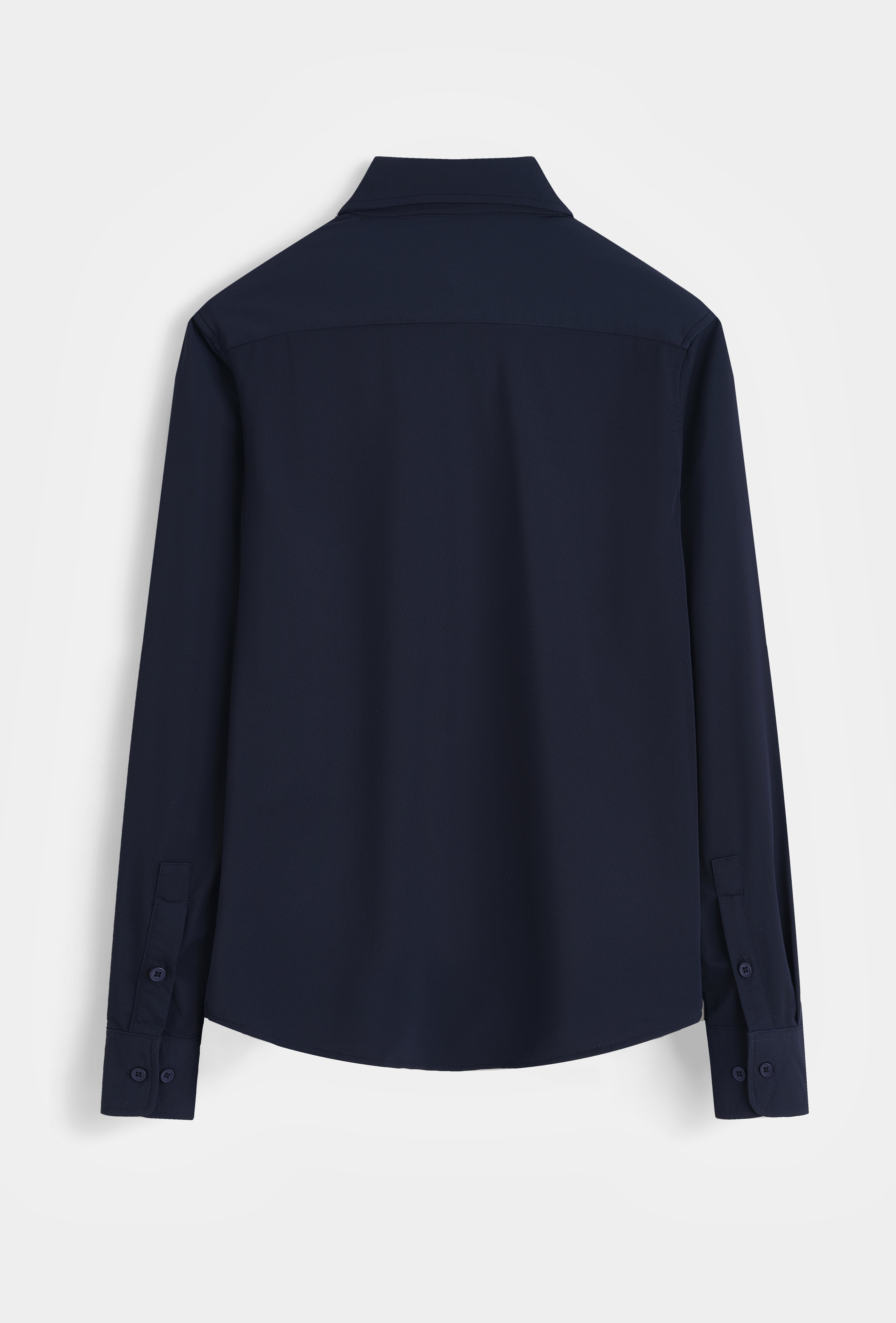 Chemise ajustée col italien