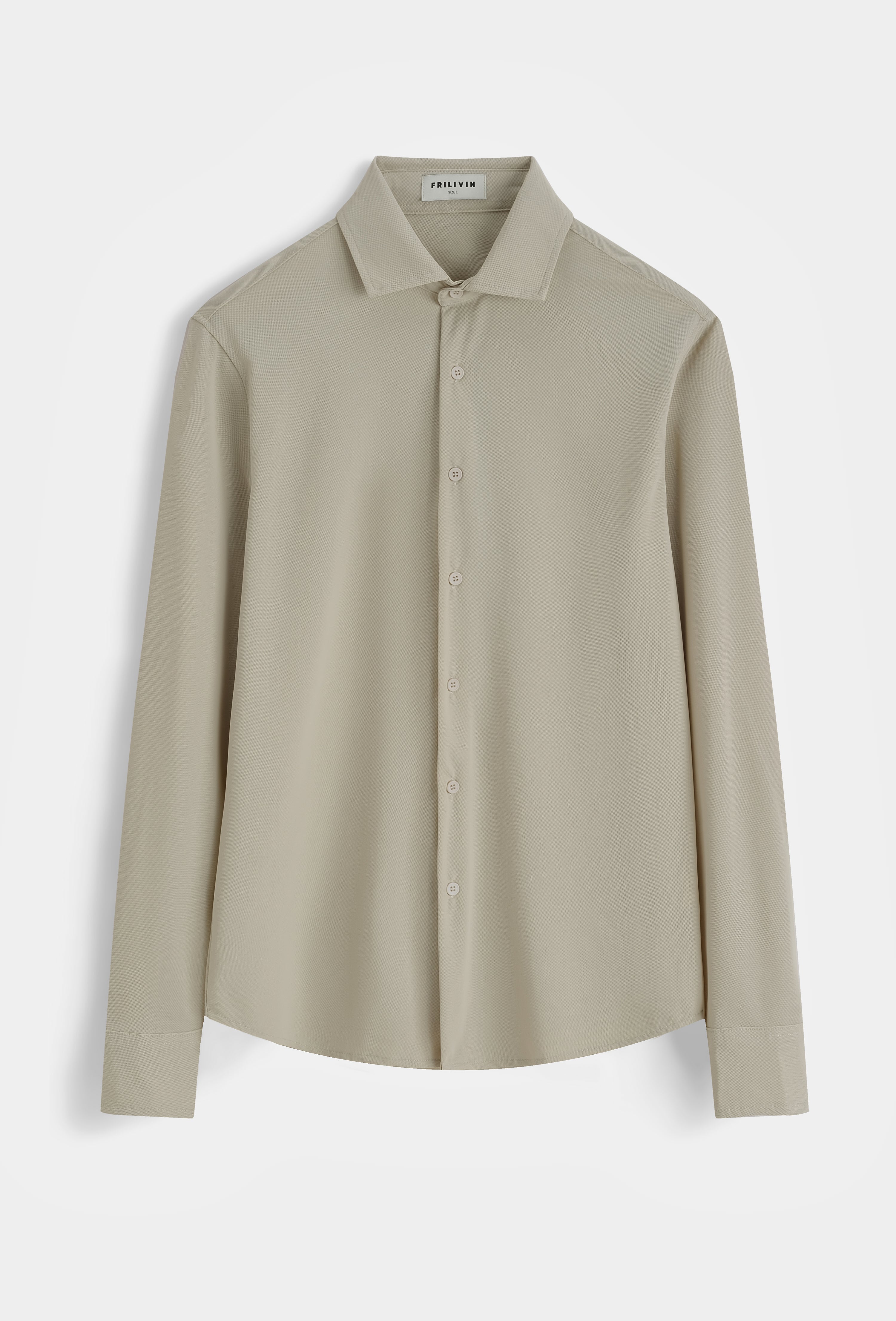 Chemise ajustée col italien
