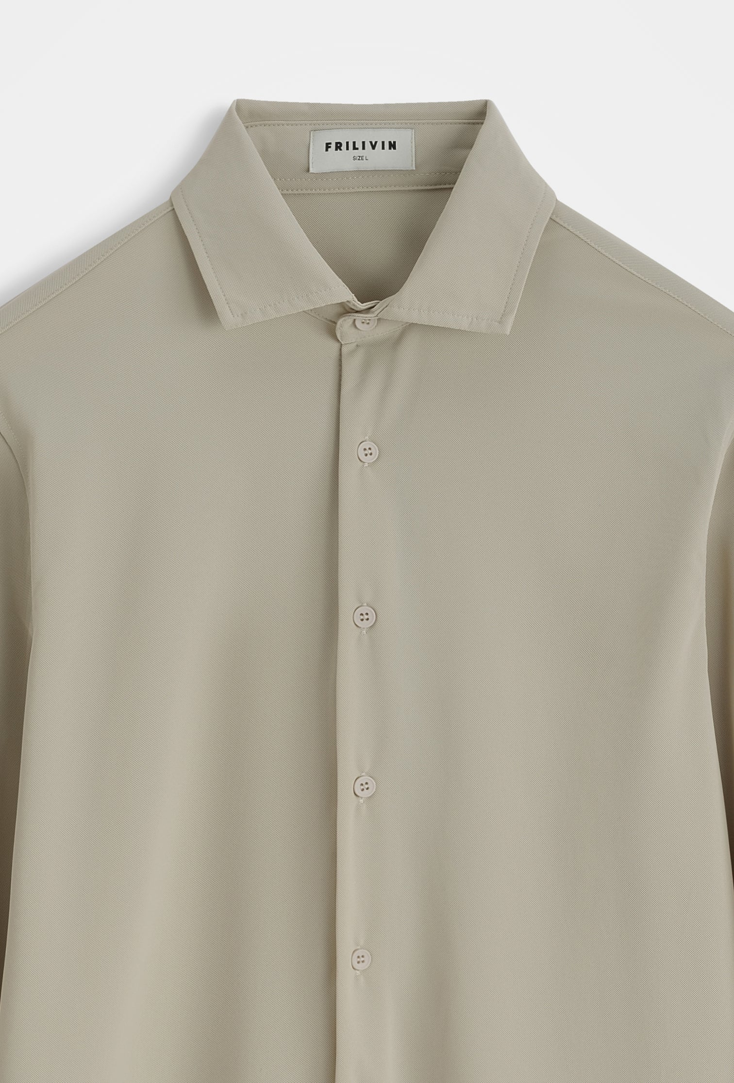Chemise ajustée col italien