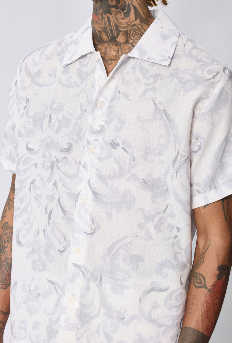 Ensemble chemise short fleuri