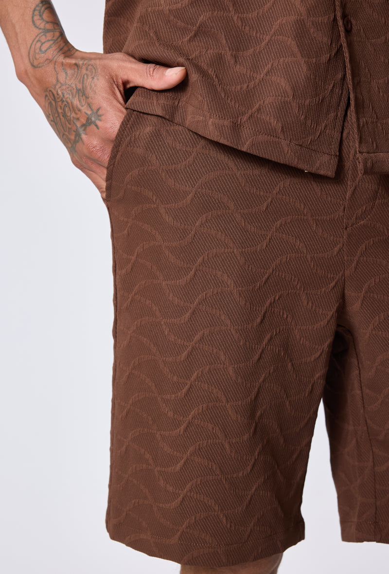 Ensemble chemise short jacquard