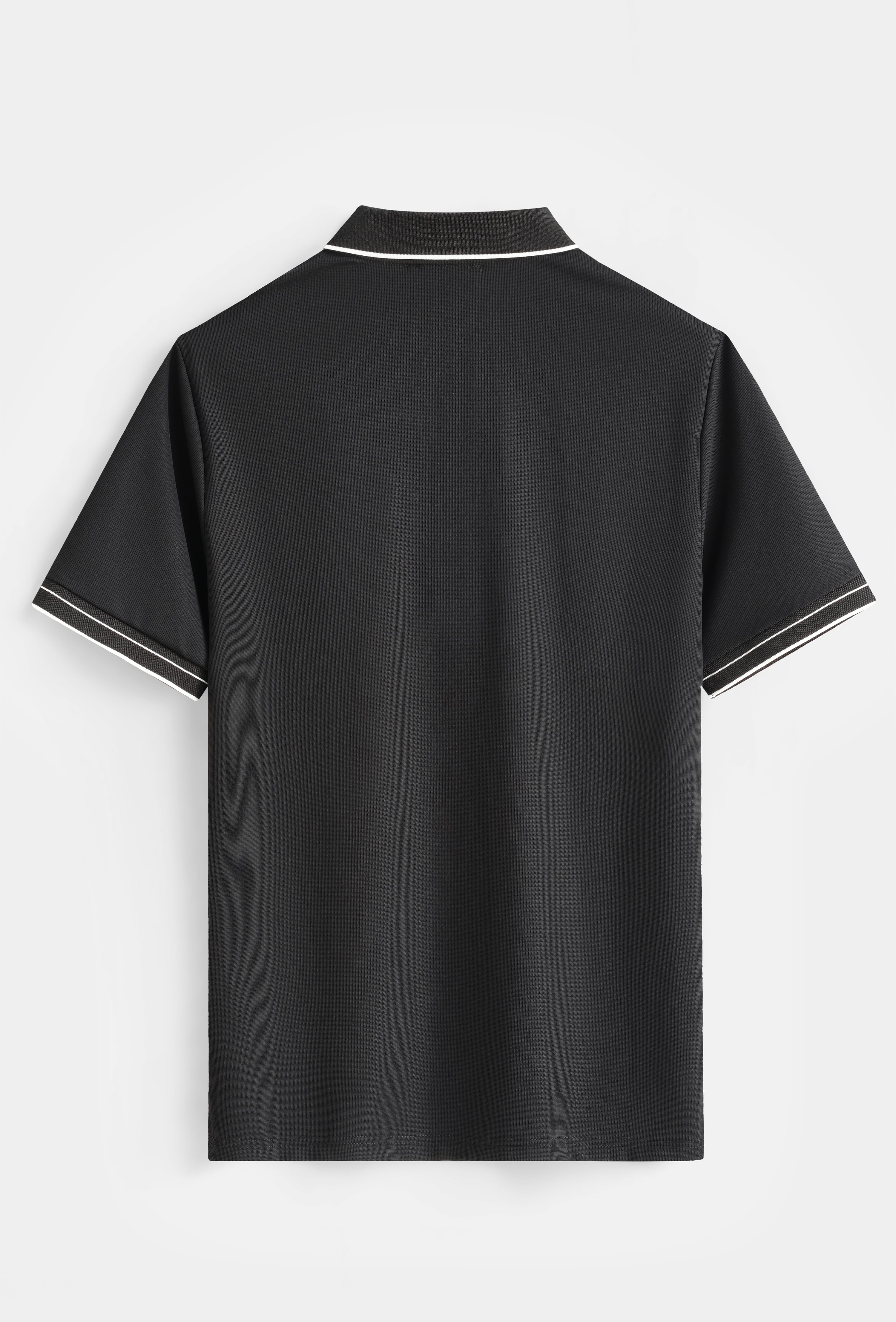 Polo zippé col contrasté