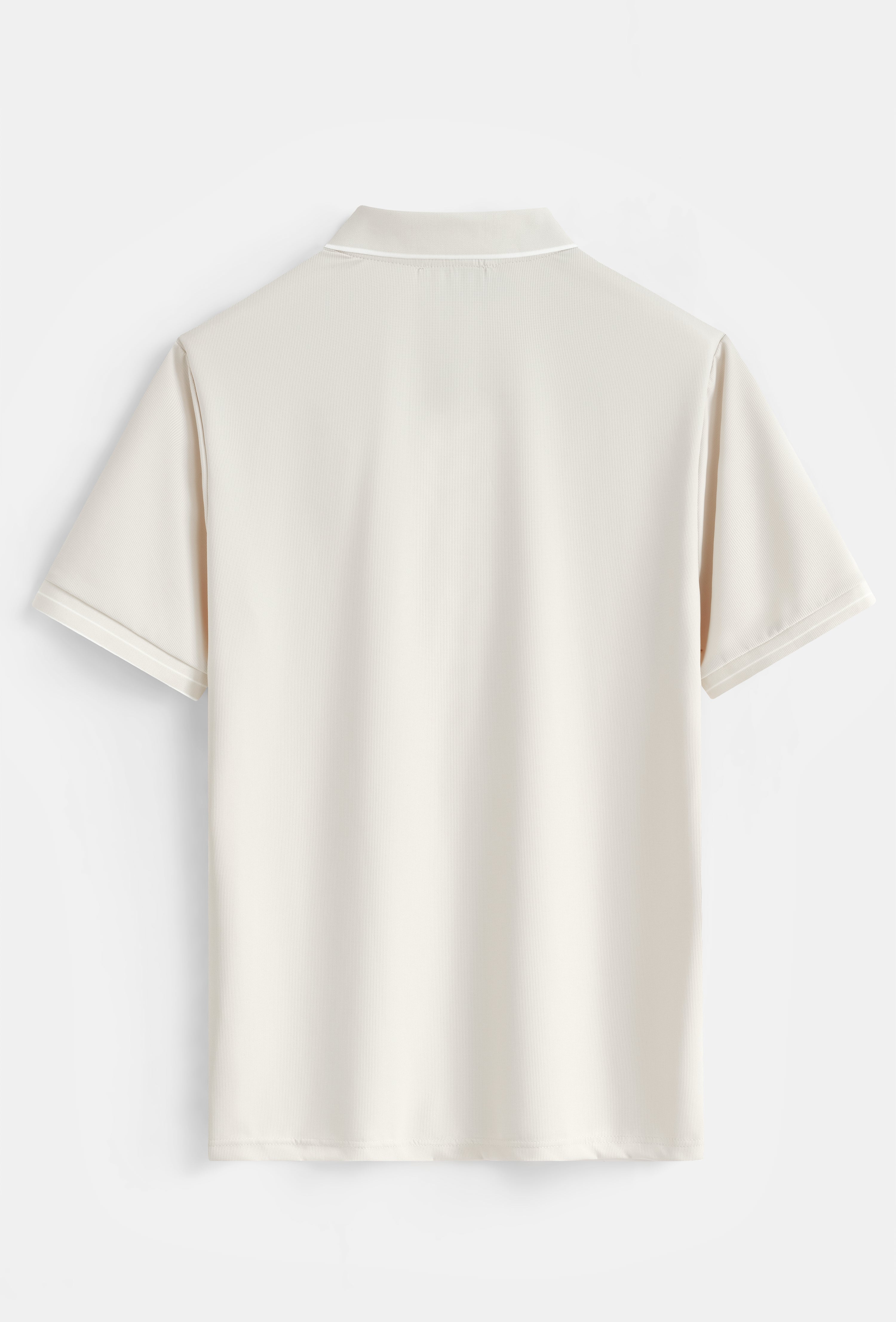 Polo zippé col contrasté