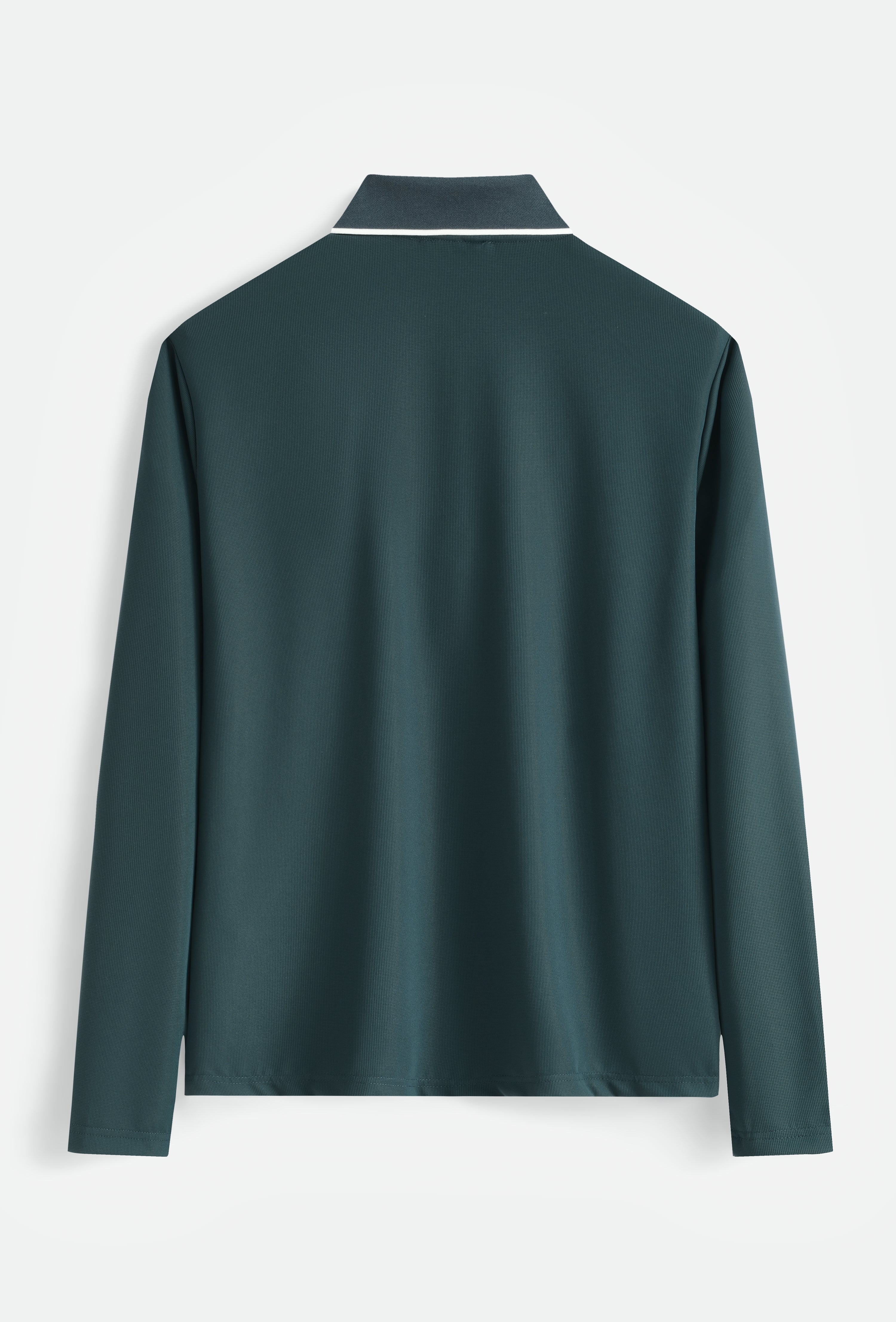 Polo zippé col à liserés