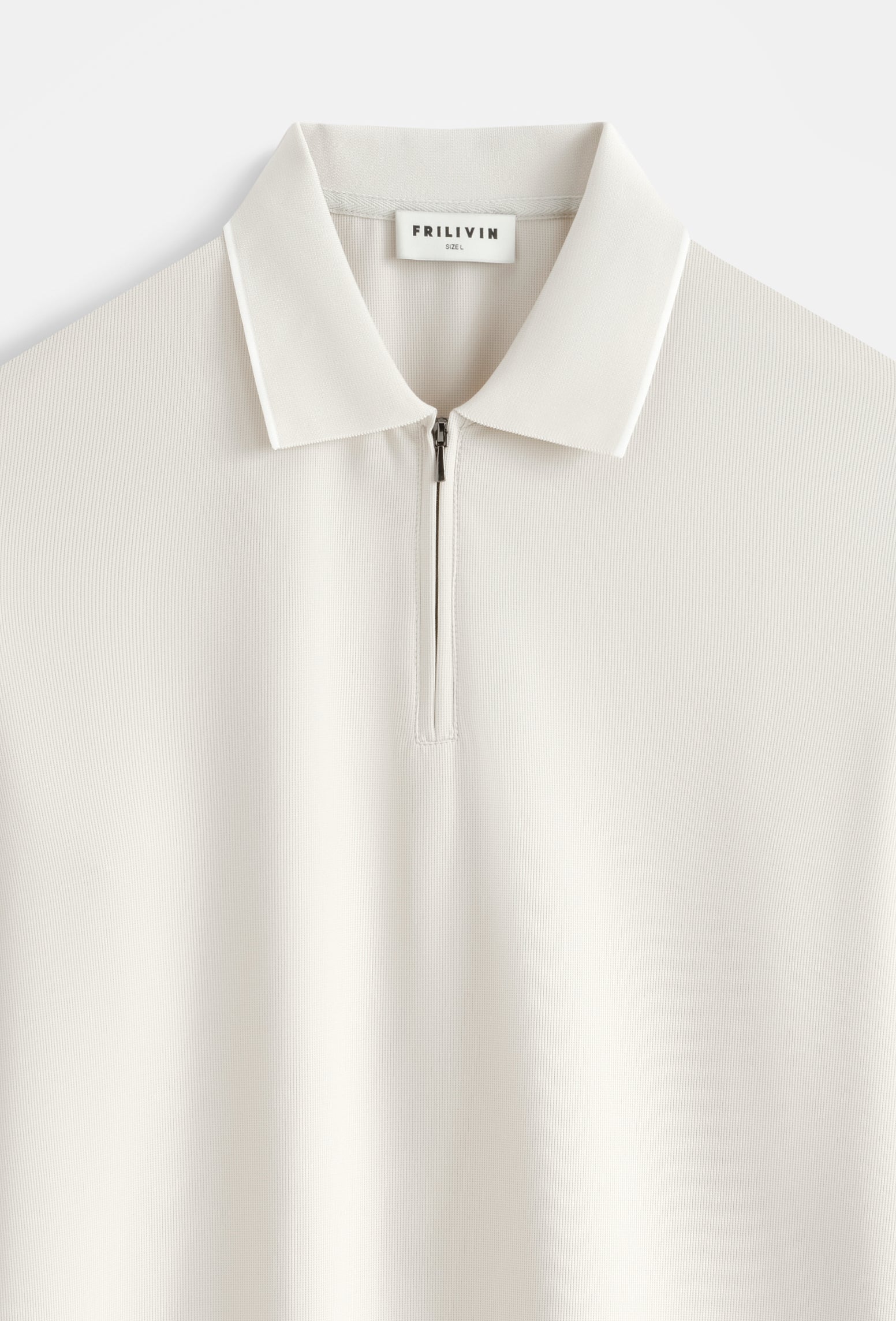 Polo zippé col à liserés