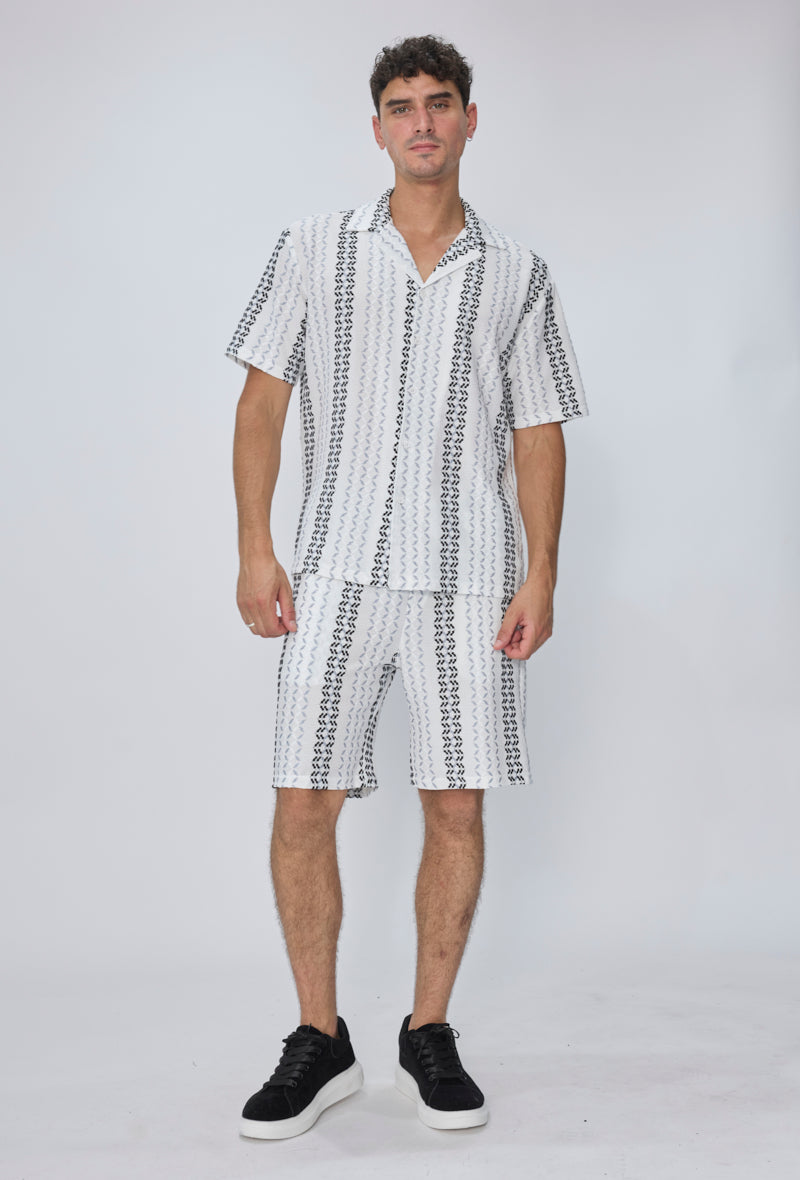 Ensemble chemise short motif