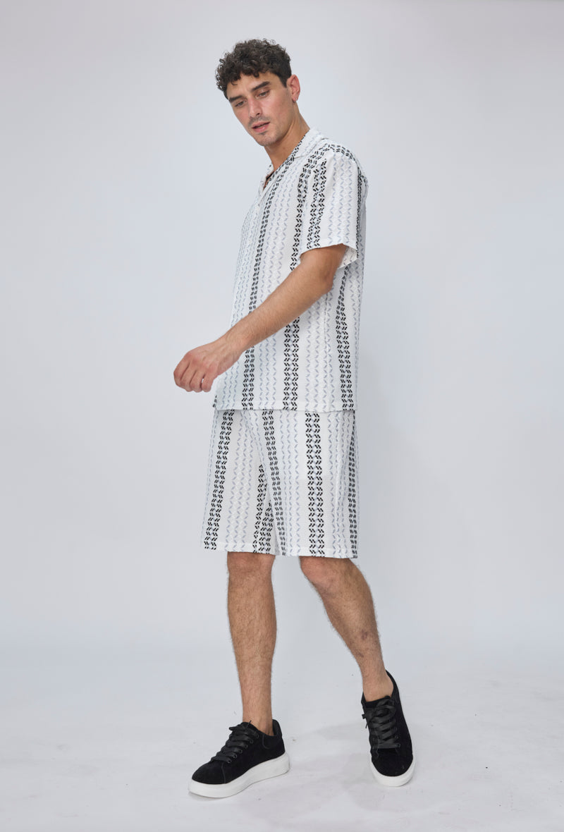 Ensemble chemise short motif