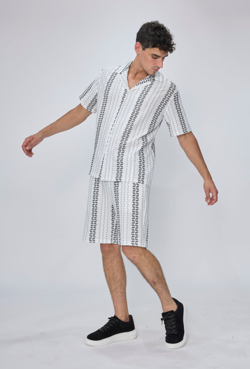 Ensemble chemise short motif