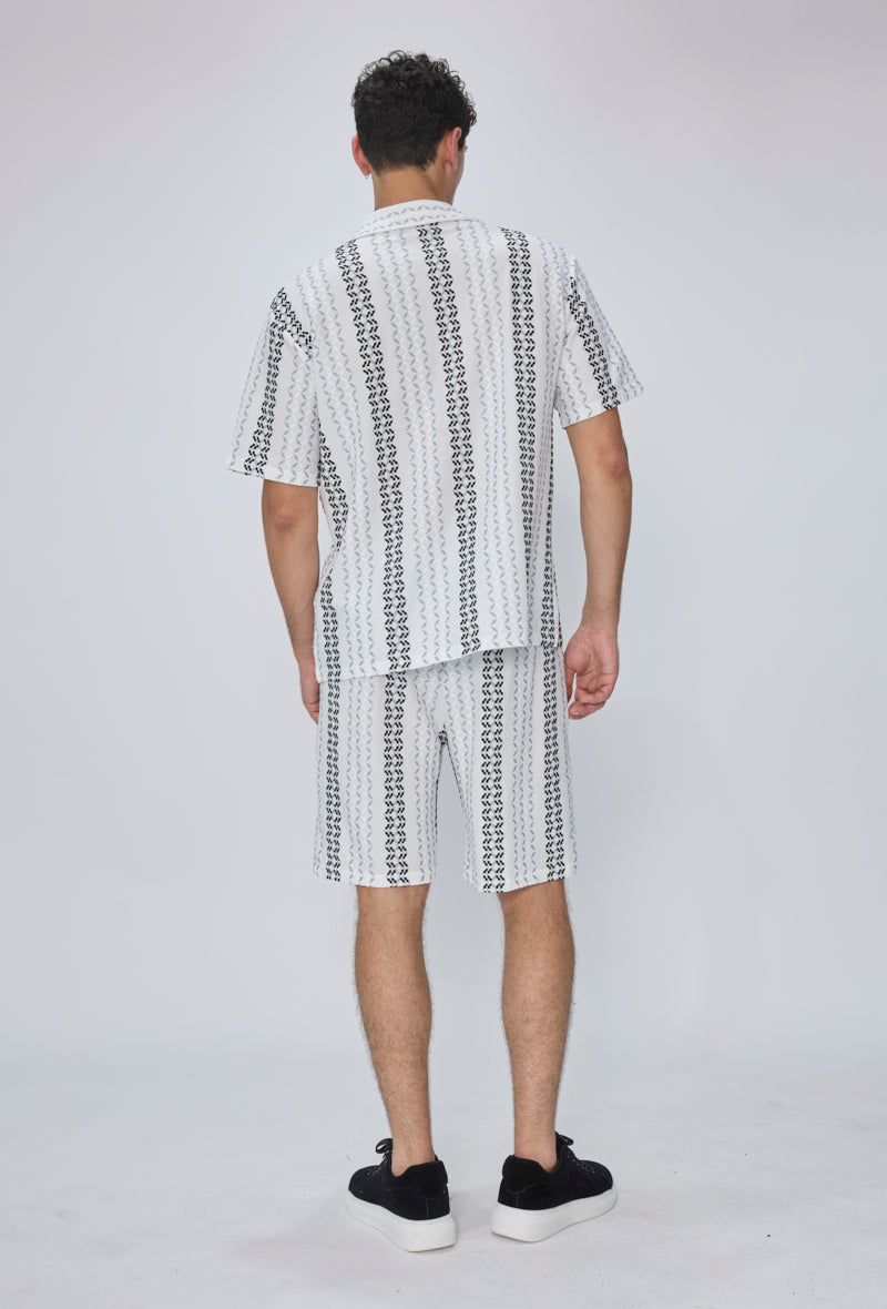 Ensemble chemise short motif