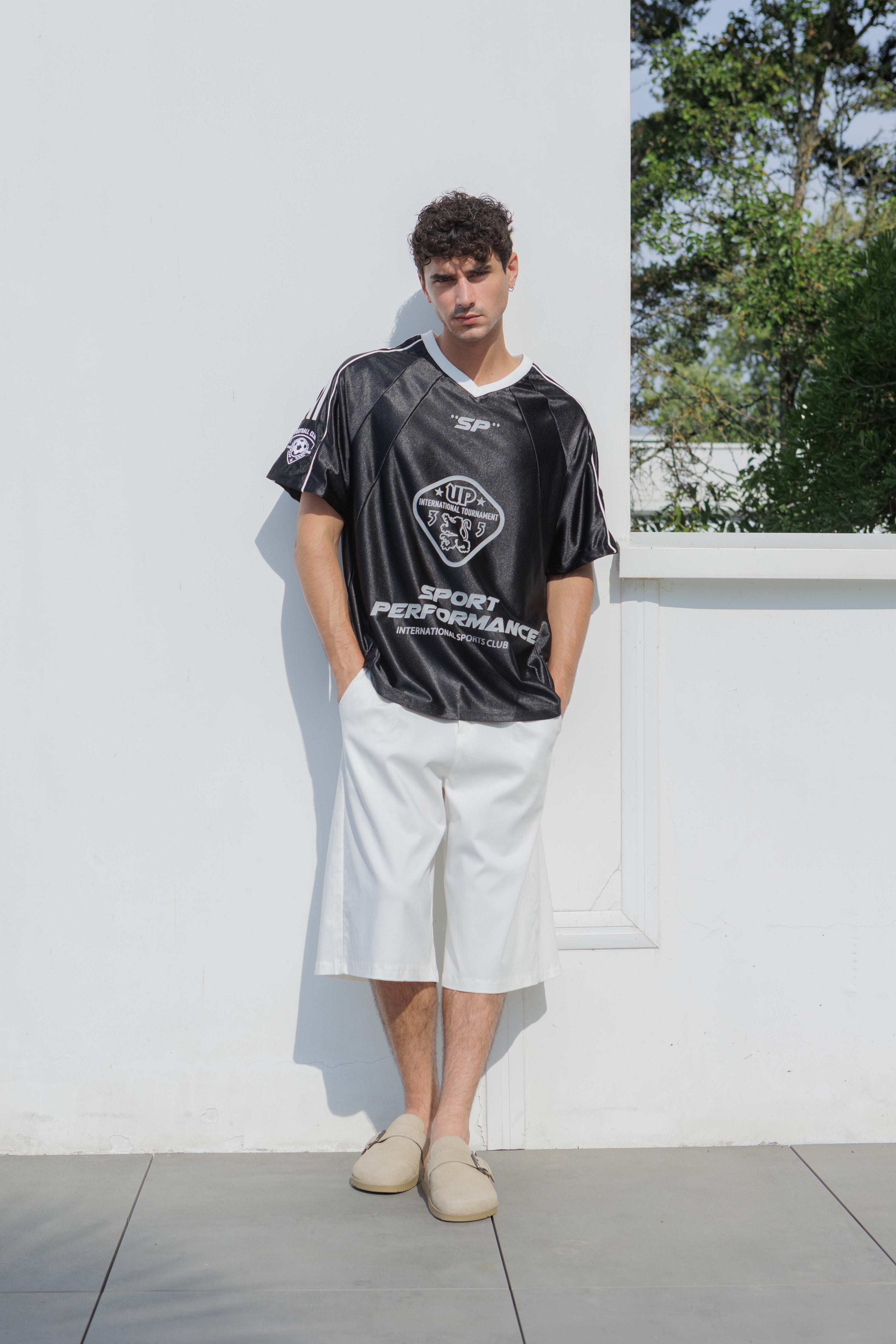 T-shirt maillot foot style rétro
