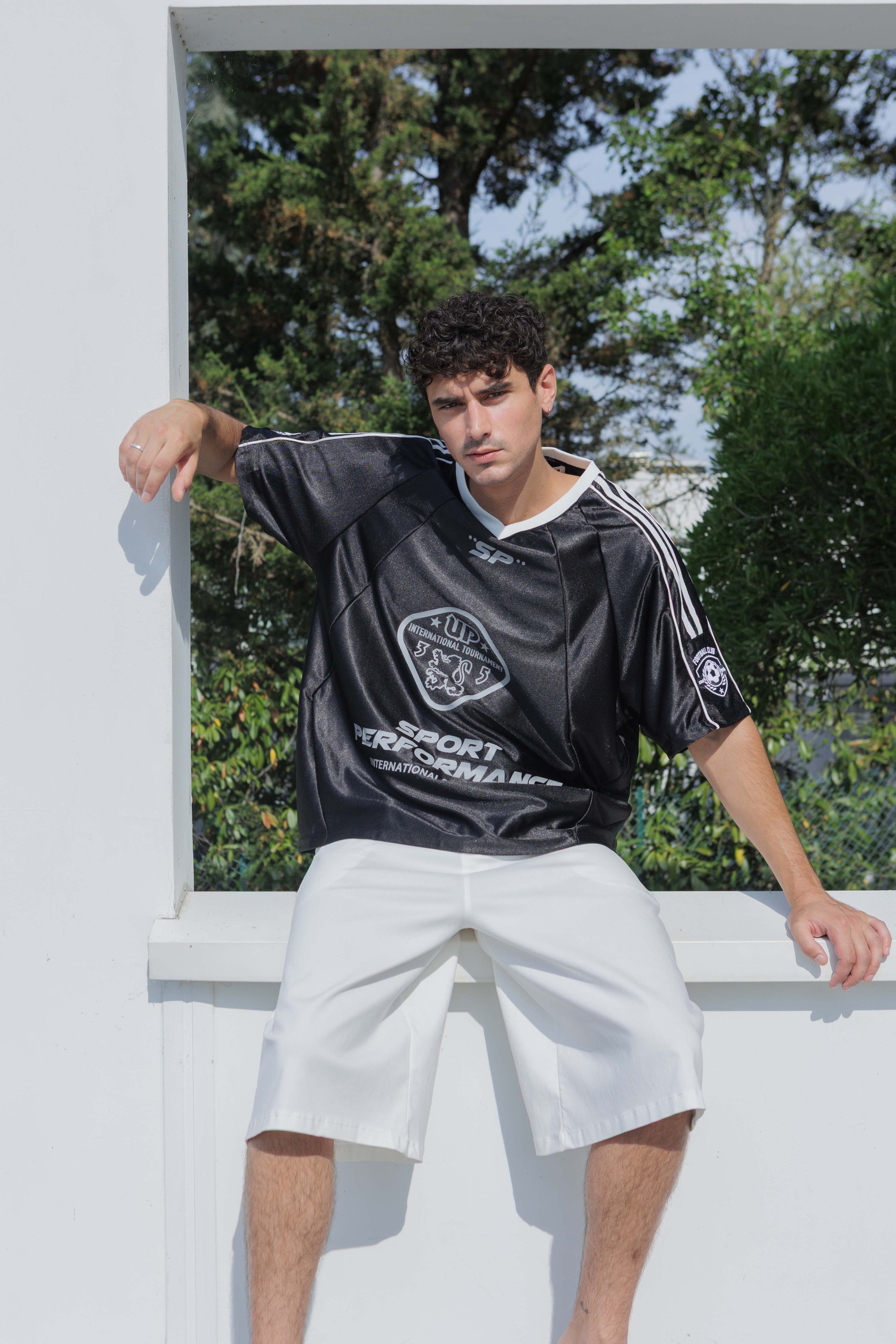 T-shirt maillot foot style rétro